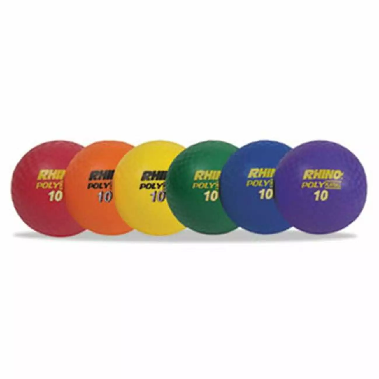 Champion Sport PX10SET Rhino Playground Ball Set- 10'' Diameter- Rubber- Assorted- 6 Balls/Set