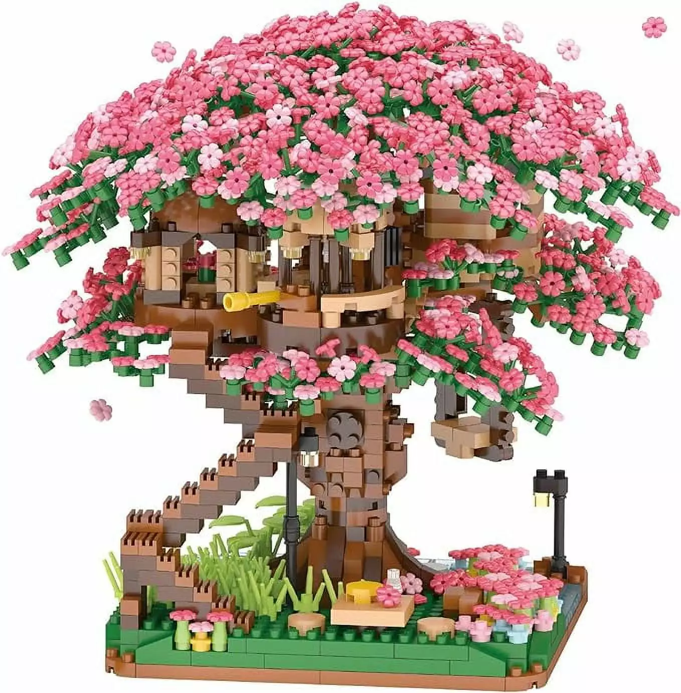 Cherry Blossom Tree Building Set.(2008pcs) Mini Blocks Japanese Sakura-Tree House Building kit for Adults.Flower Building Set Tos for Girls 8-12. Valentines Day Gifts for Her and Him