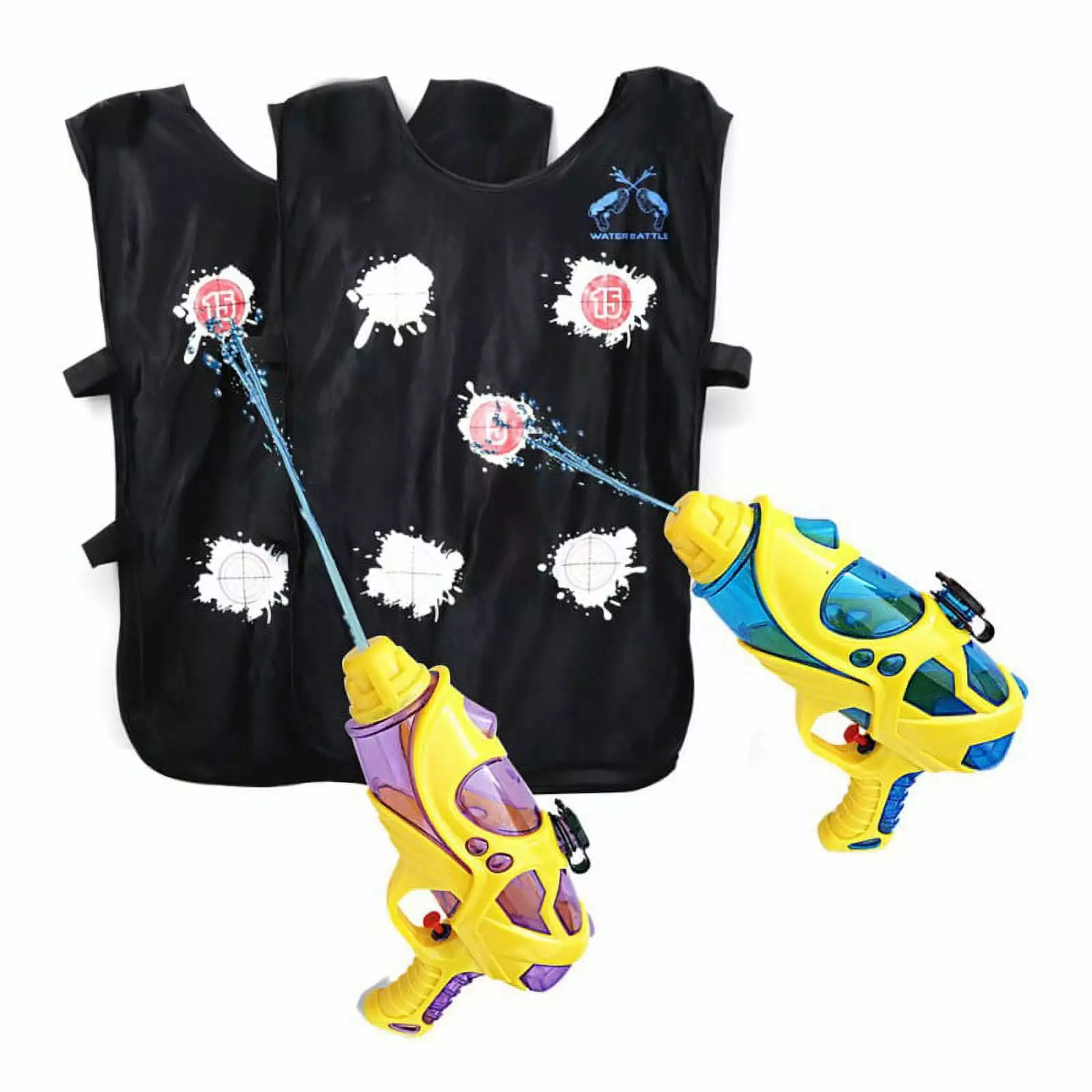 Children Outdoor Water Activated Vests Water Pistol Toys Kids Backyard Water Fun Games