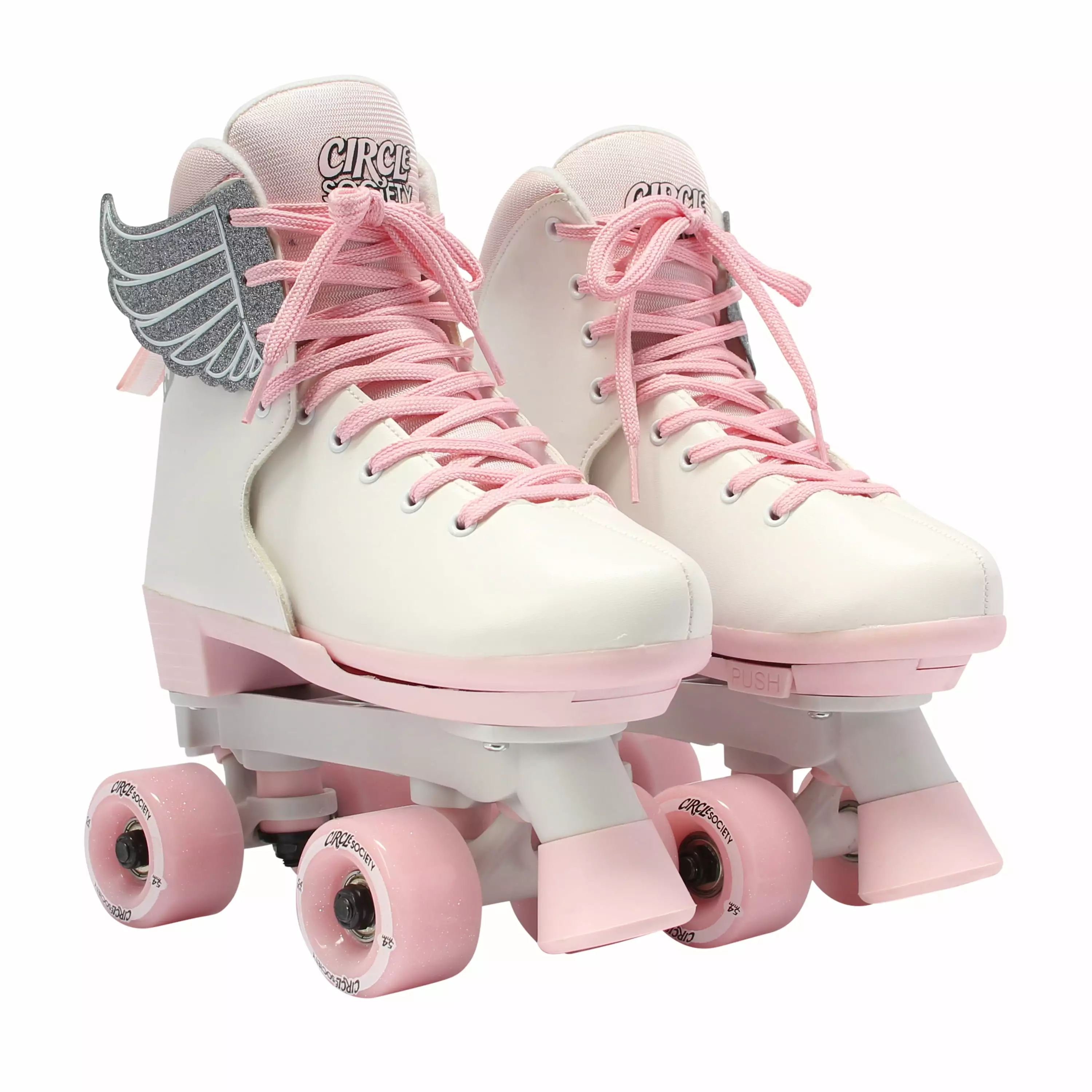 Circle Society Classic Adjustable Skate. Pink Vanilla