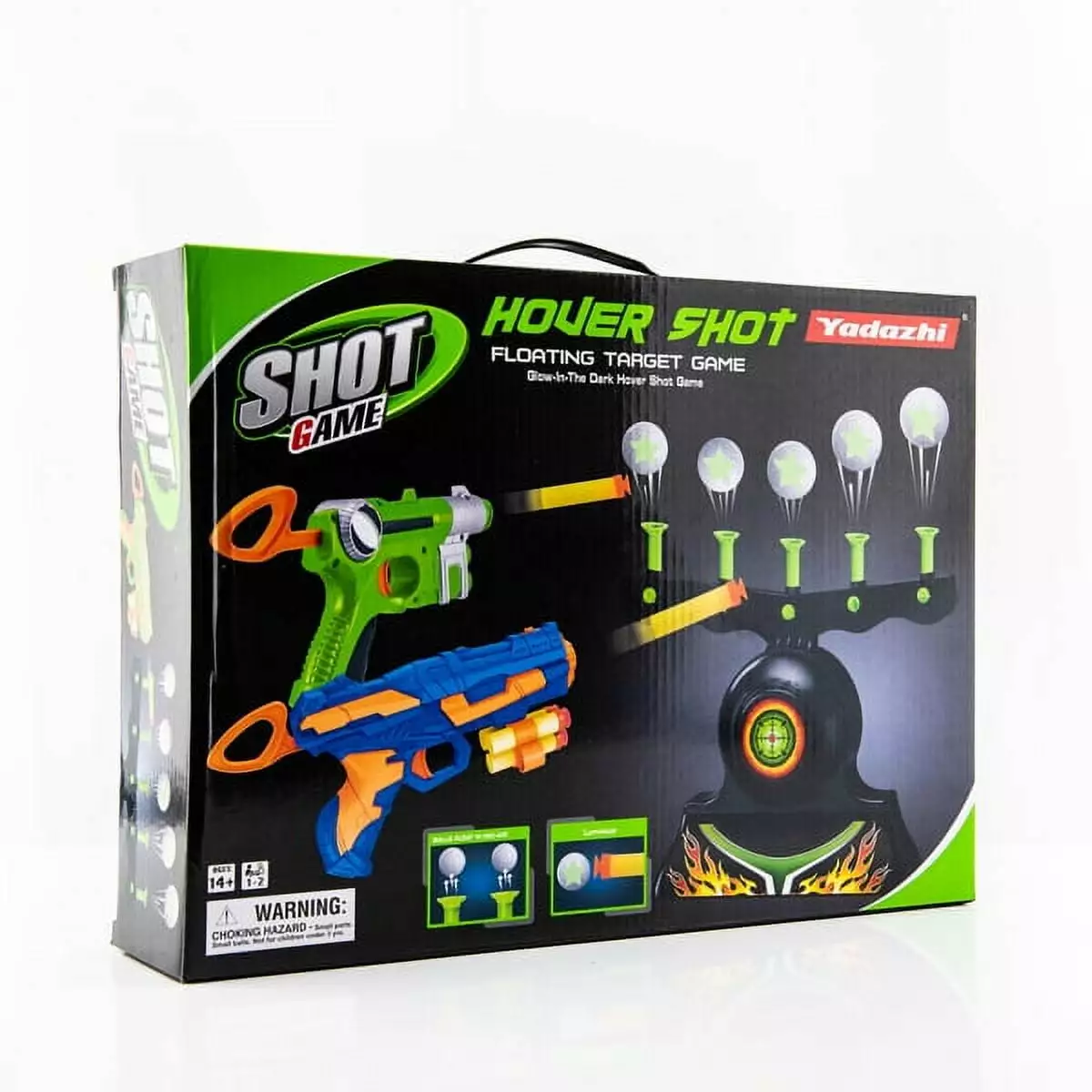 Clearance Shooting Targets for Nerf Guns Shooting Game Glow in The Dark Floating Ball Target Practice Toys for Kids Boys Hover Shot 1 Blaster Toy Gun 10 Soft Foam Balls 3 Darts Gift