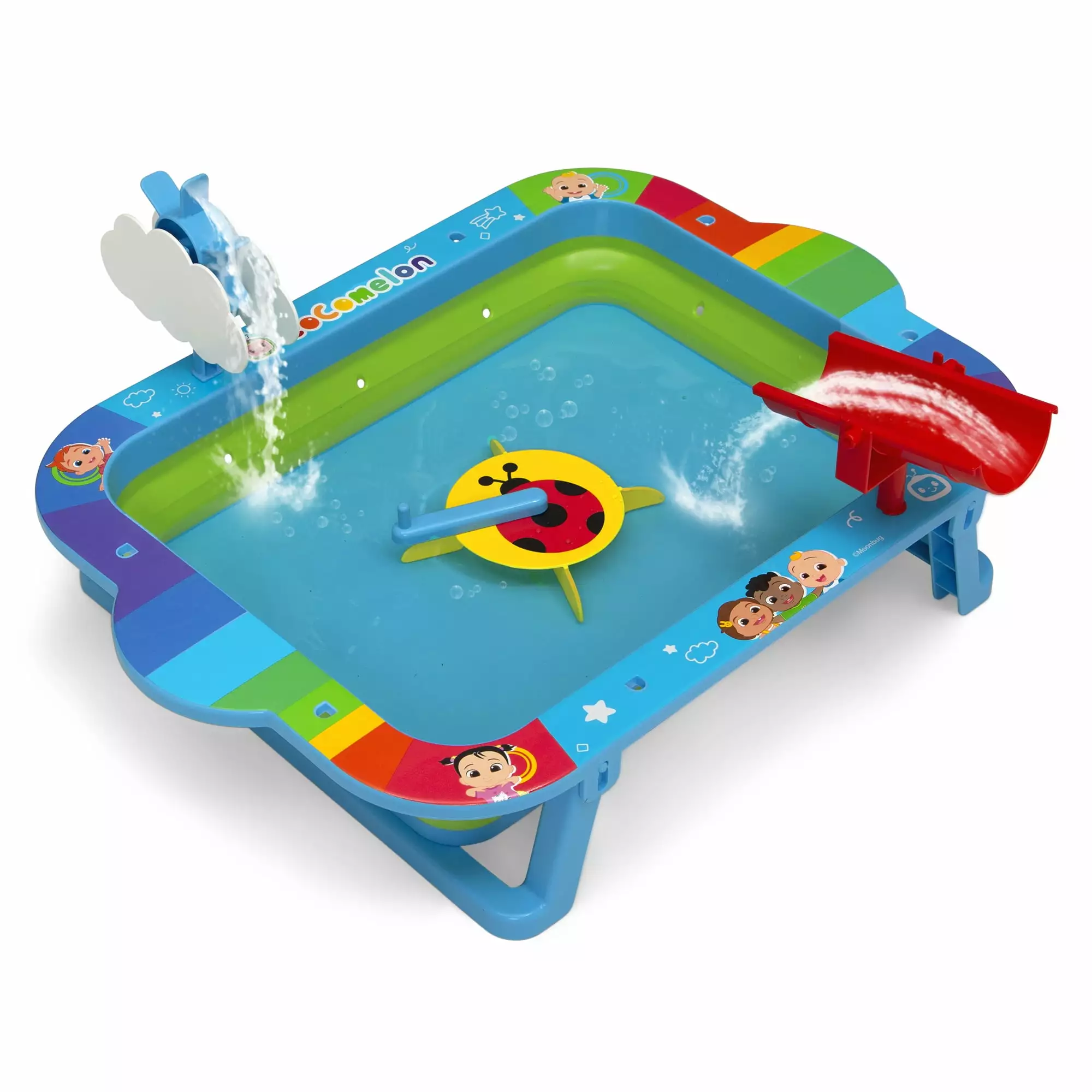 CoComelon Water Activity Table by Delta Children - Collapsible & Portable - Ideal for Travel. Blue