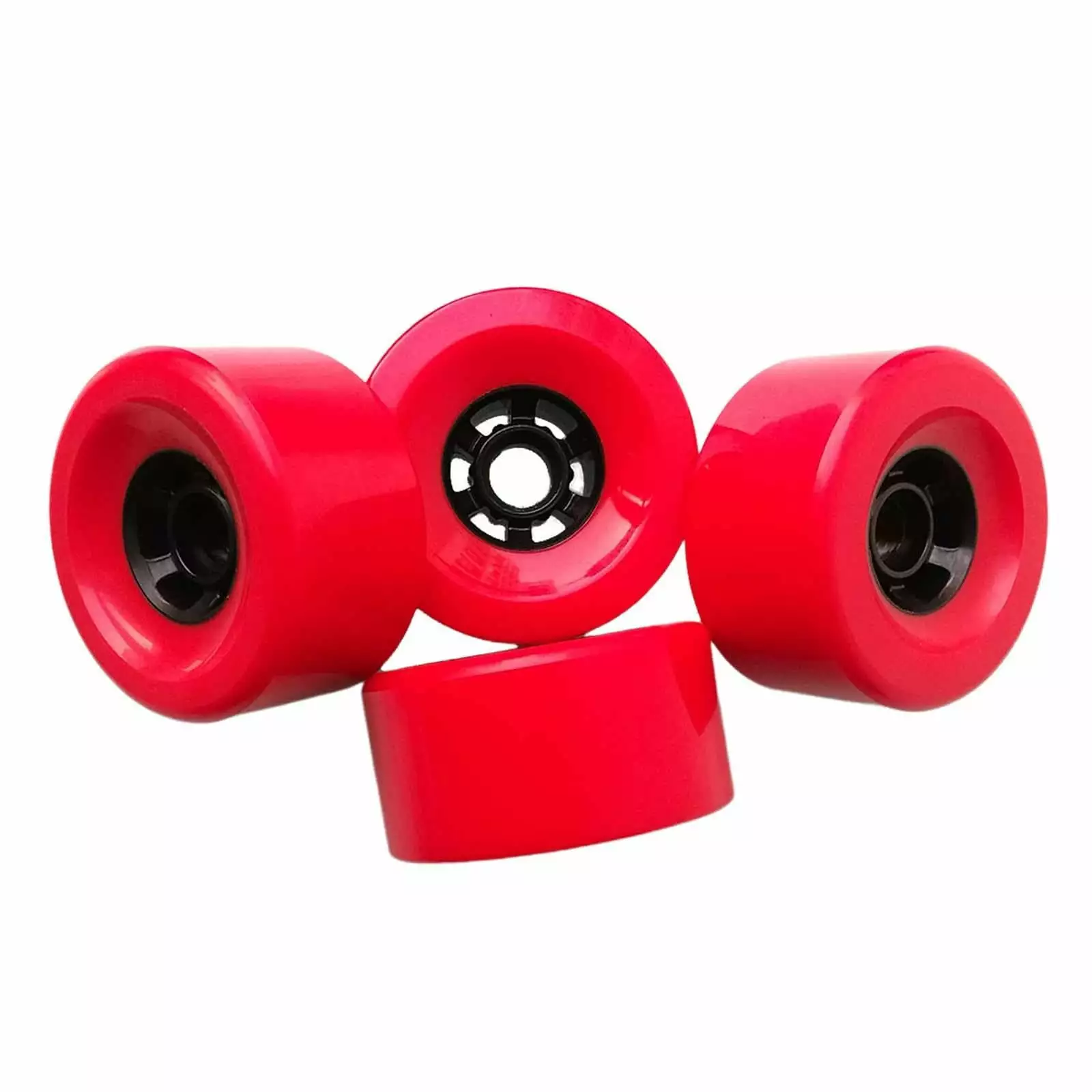 Colaxi 4 Pieces Skateboard Wheels. . 97*52mm Shockproof Longboard Wheels Spare Parts Cruising Wheels for Outdoor Sports Red