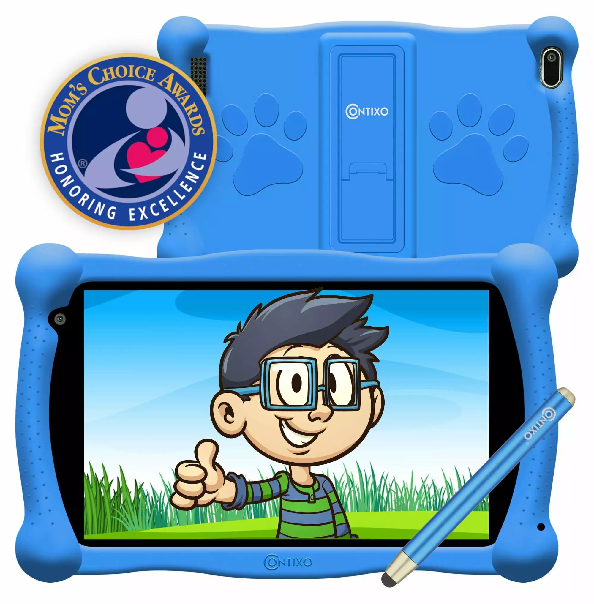 Contixo V10 Blue 7 Kids Tablet. 2GB RAM. 16GB Storage. Android 11 GO. Learning Tablet for Children with Teacher's Approved Apps. Google Kids Space and Kids proof Protection Case (Blue)