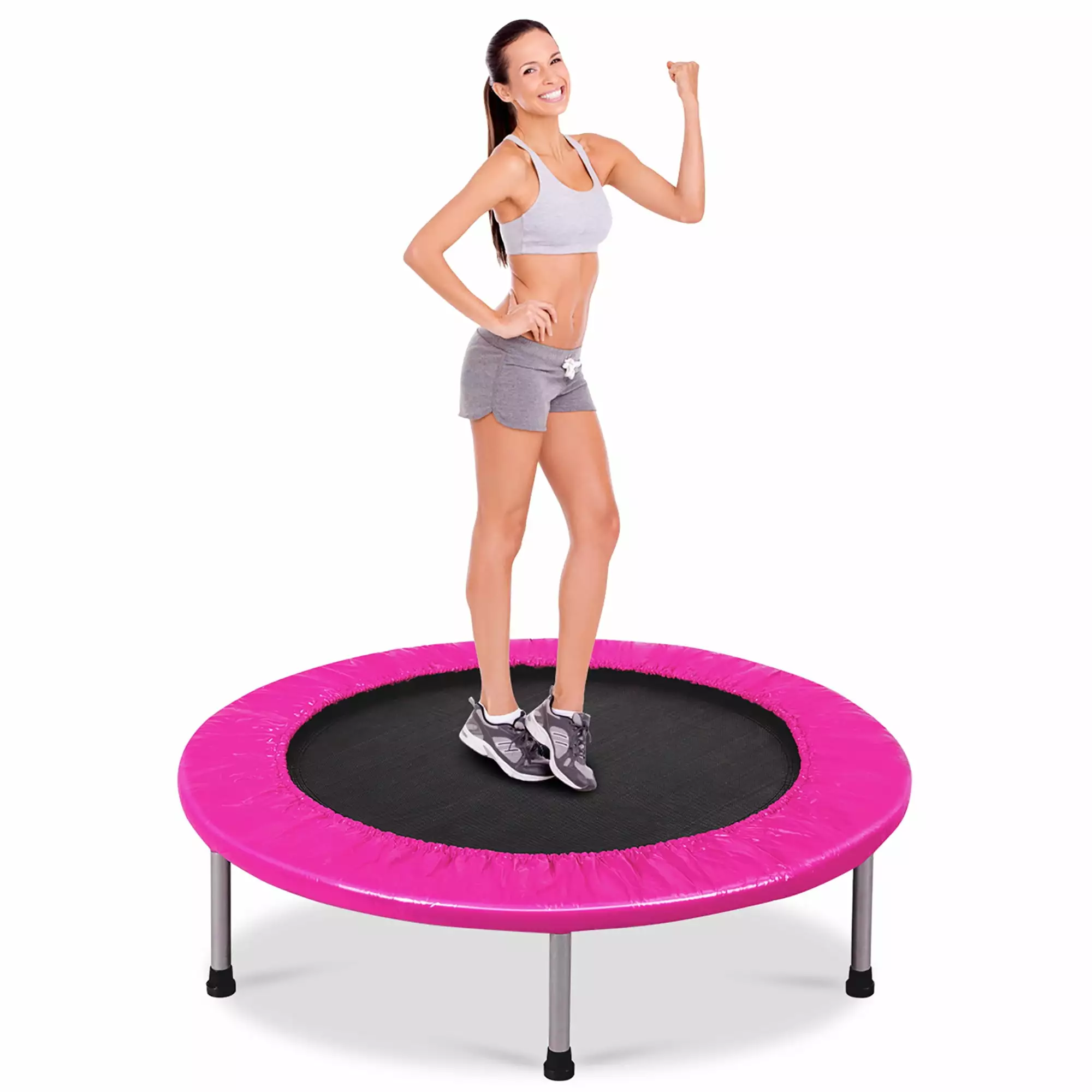 Costway 38'' Rebounder Trampoline Adults and Kids Exercise Workout w/Padding & Springs