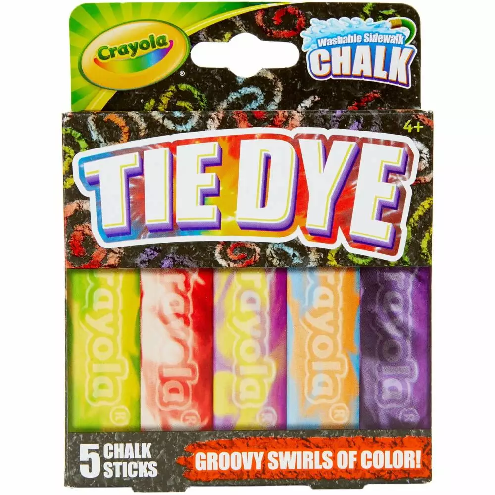 Crayola Tie - Dye Washable Sidewalk Chalk. 1 Pack of 2 Piece