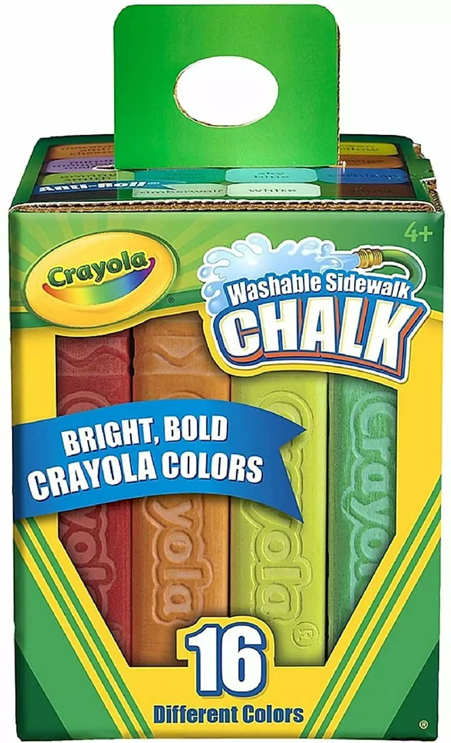 Crayola Washable Sidewalk Chalk. Assorted Colors 16 ea Pack of 4