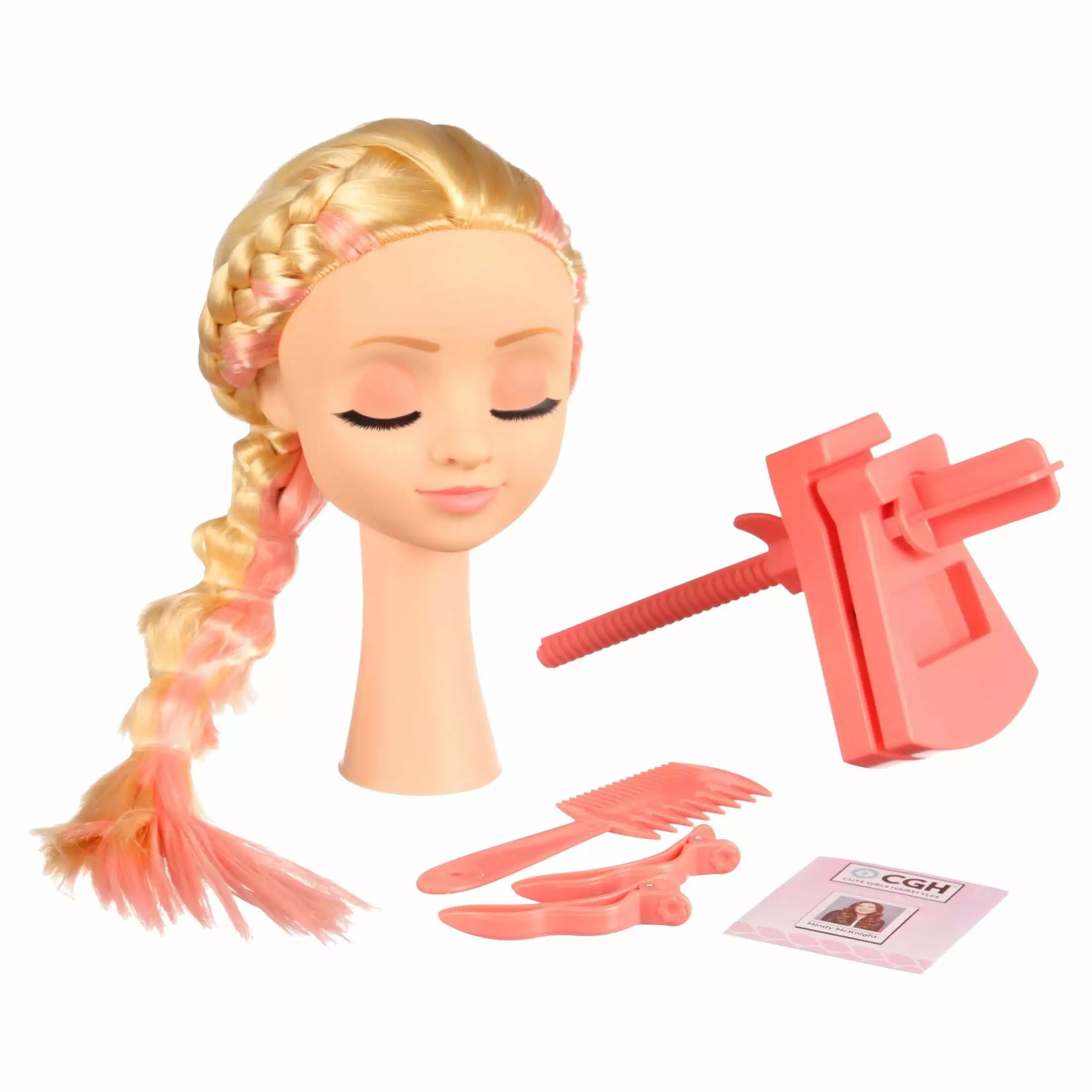 Cute Girls Hairstyles Styling Head Doll Playset. 20 Pieces