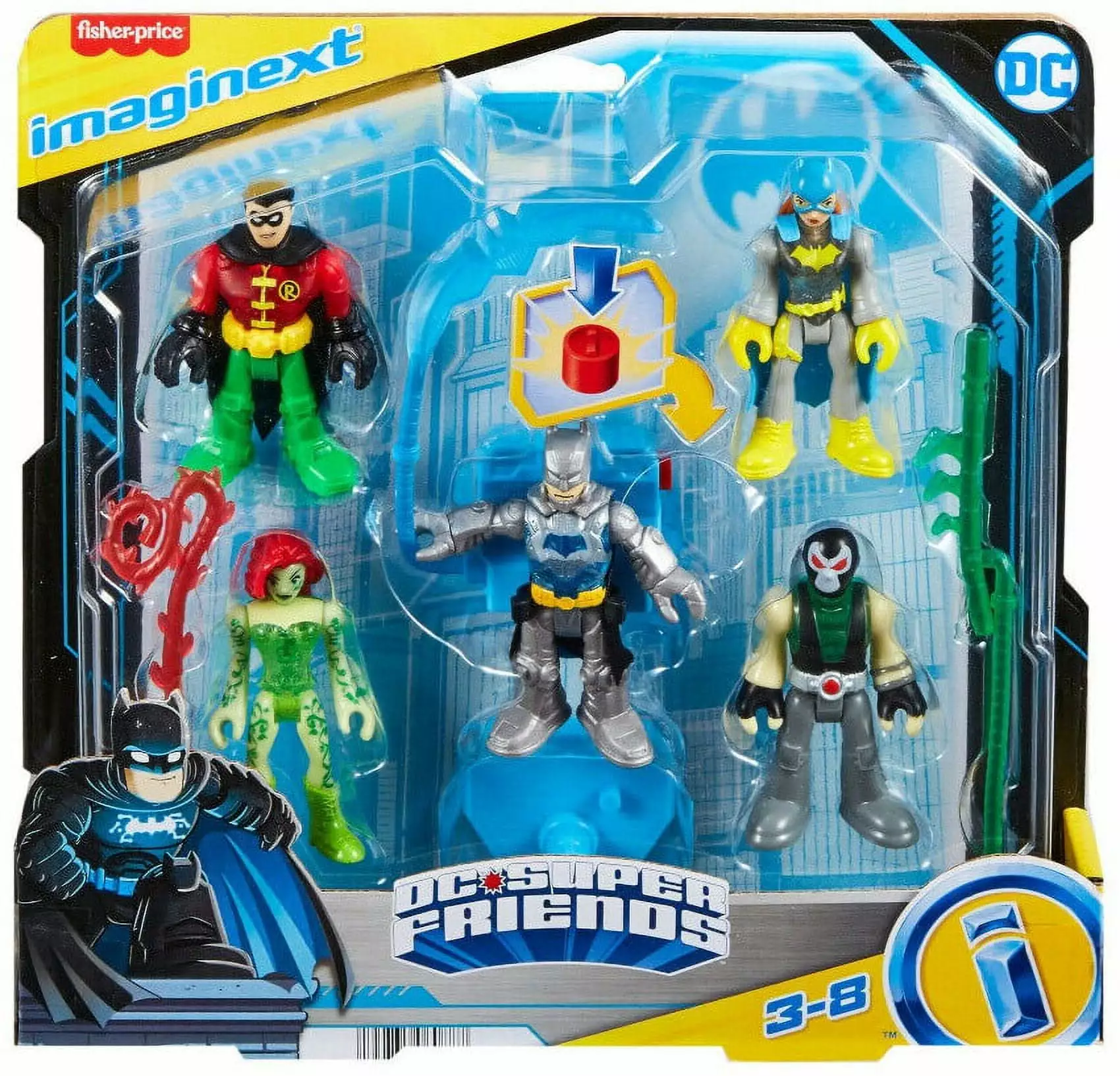 DC Super Friends Imaginext Batman Battle Multipack (Batman. Poison Ivy. Batgirl. Robin & Bane)