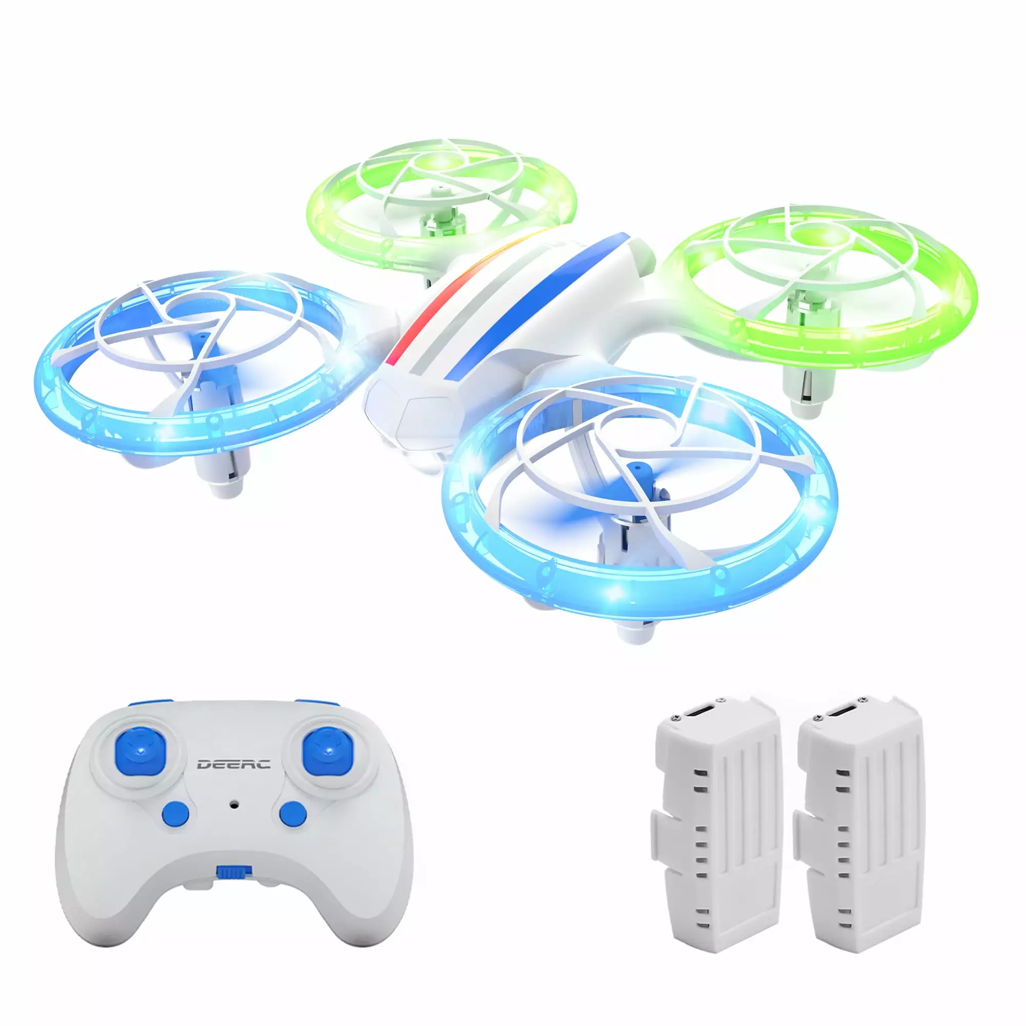 Deerc D23 Mini Drones for Kids Beginners. RC Quadcopter Drone with 5 LED Light Changing Modes. Altitude Hold. 360?? Flip