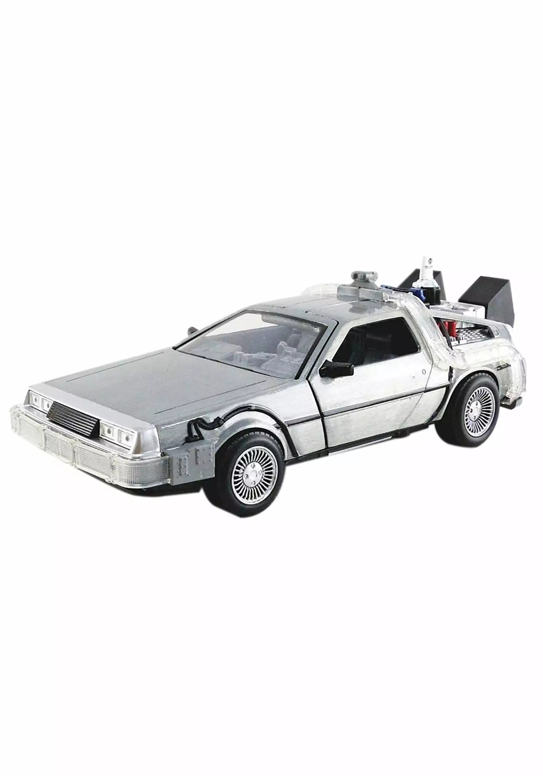 Delorean Hover Mode Back To The Future II Diecast Vehicle with Lights 1:24 Scale