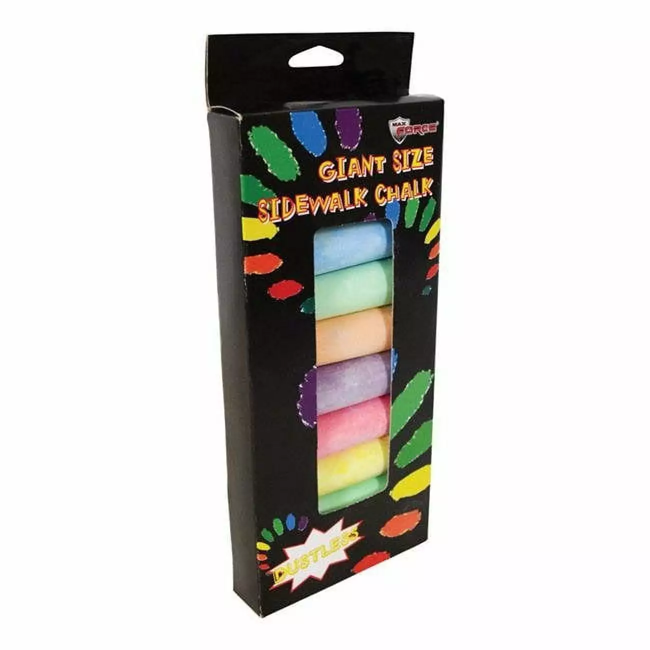 Diamond Visions 6823371 Max Force Assorted Sidewalk Chalk - 8 per Pack & Pack of 24