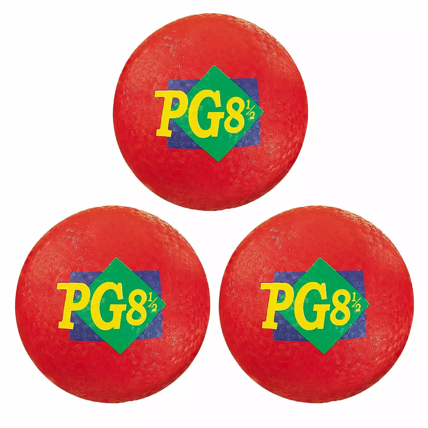 Dick Martin Sports Maspg812r-3 Martin Sports 8-1/2-Inch. Nylon/Rubber Playground Ball. Red. Pack of 3 (Maspg812r-3)