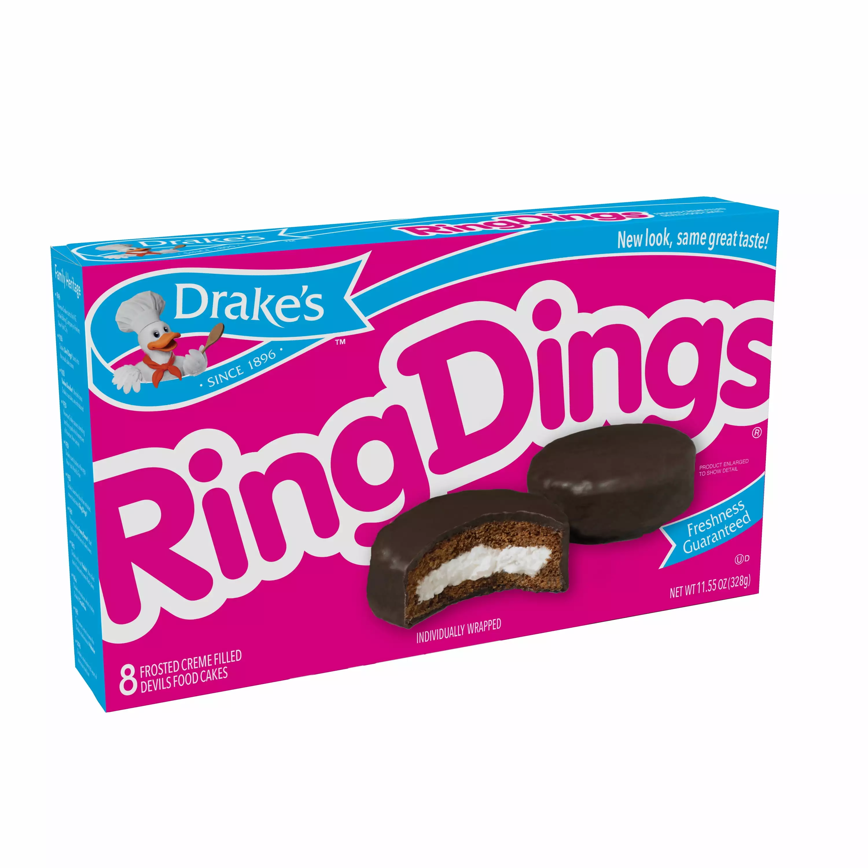 Drake's Ring Dings. 8 ct. 11.55 oz