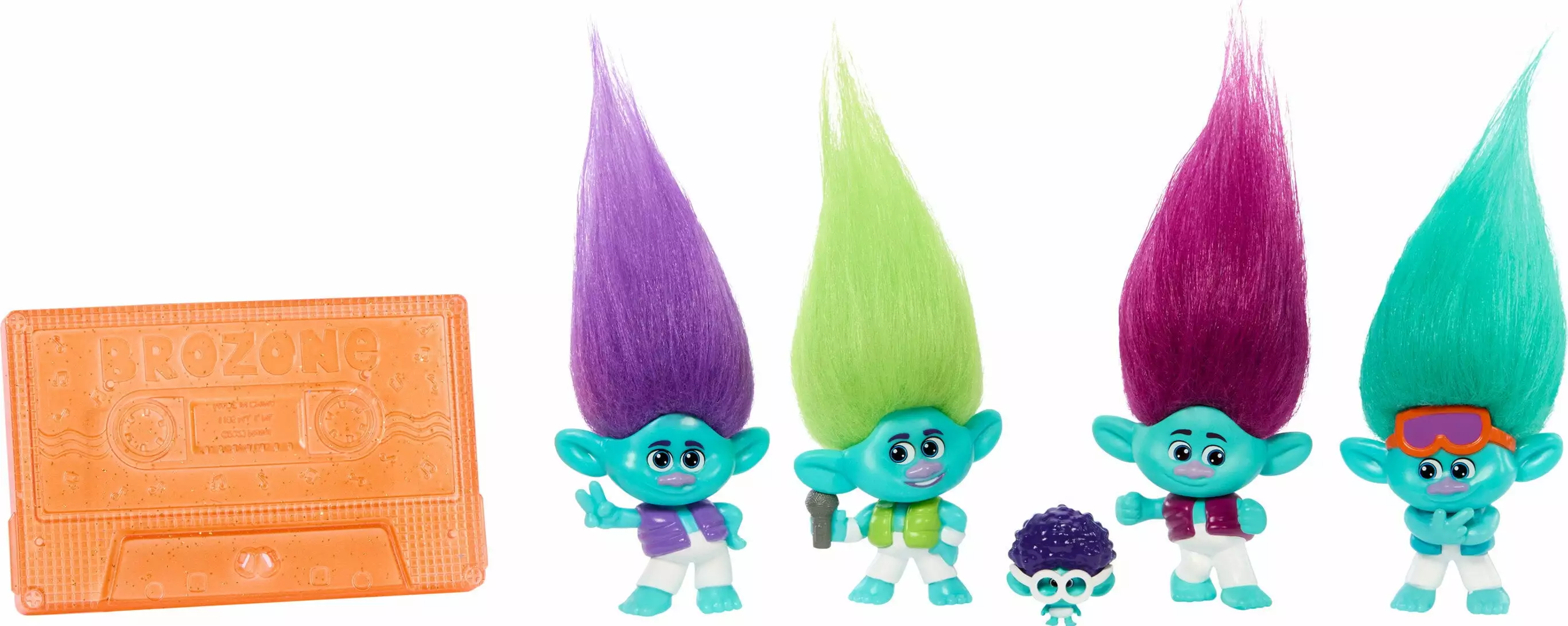 DreamWorks Trolls Band Together BroZone On Tour Small Dolls Set with Stand. Collectible Toy