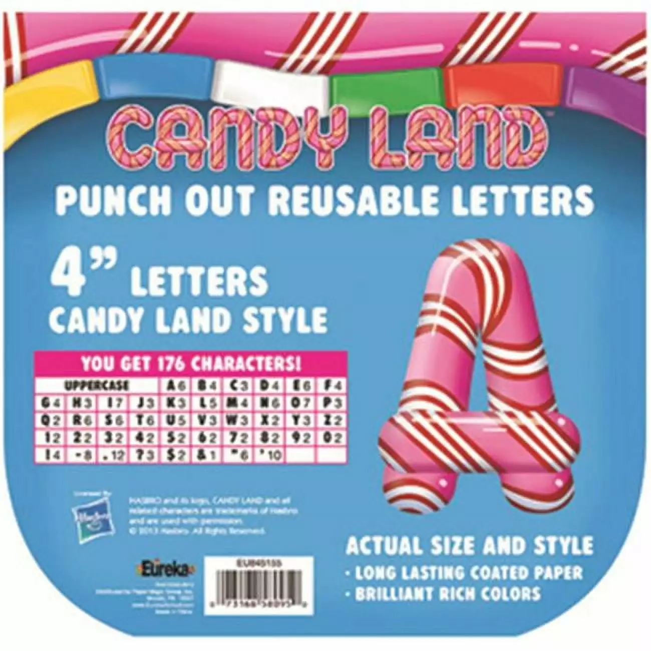 EU-845155 - Candy Land Pepper Stripes Deco Letters by Eureka