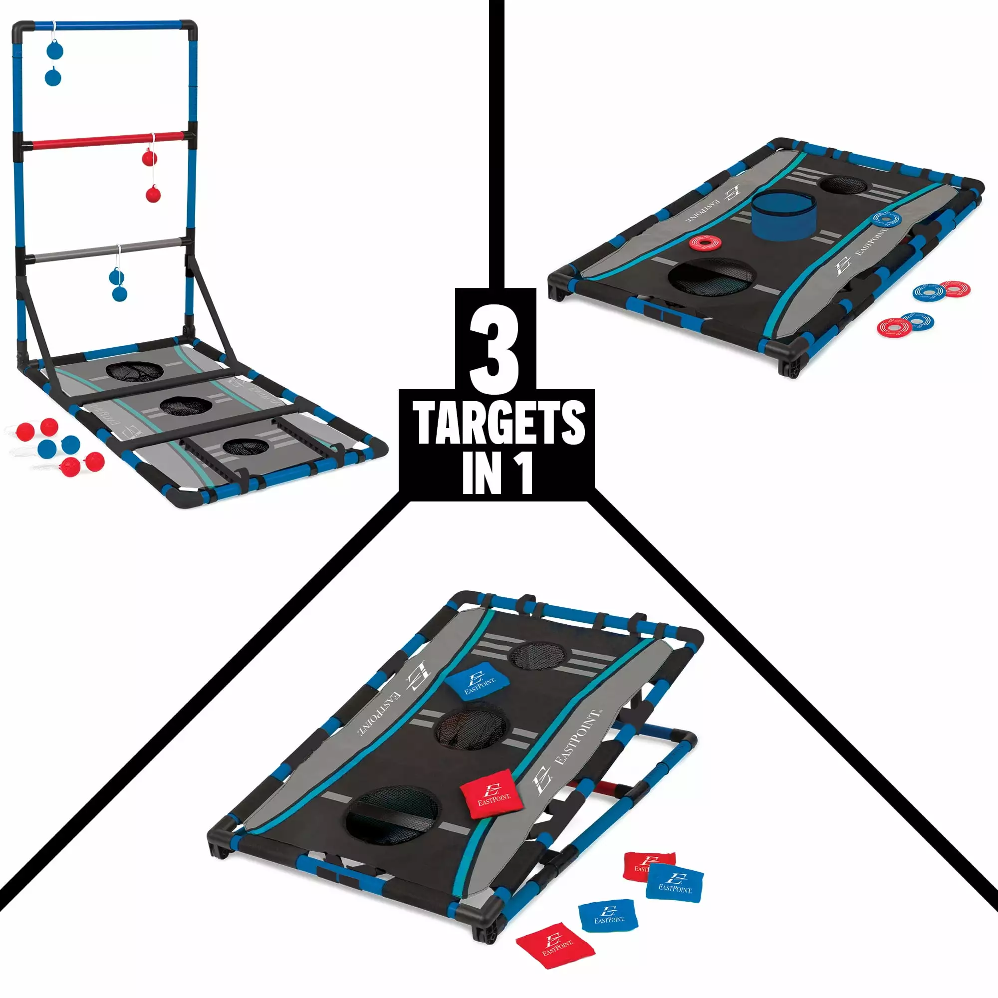 EastPoint Sports 3-in-1 Tailgate Game Set - Cornhole. Ladderball. Washer Toss