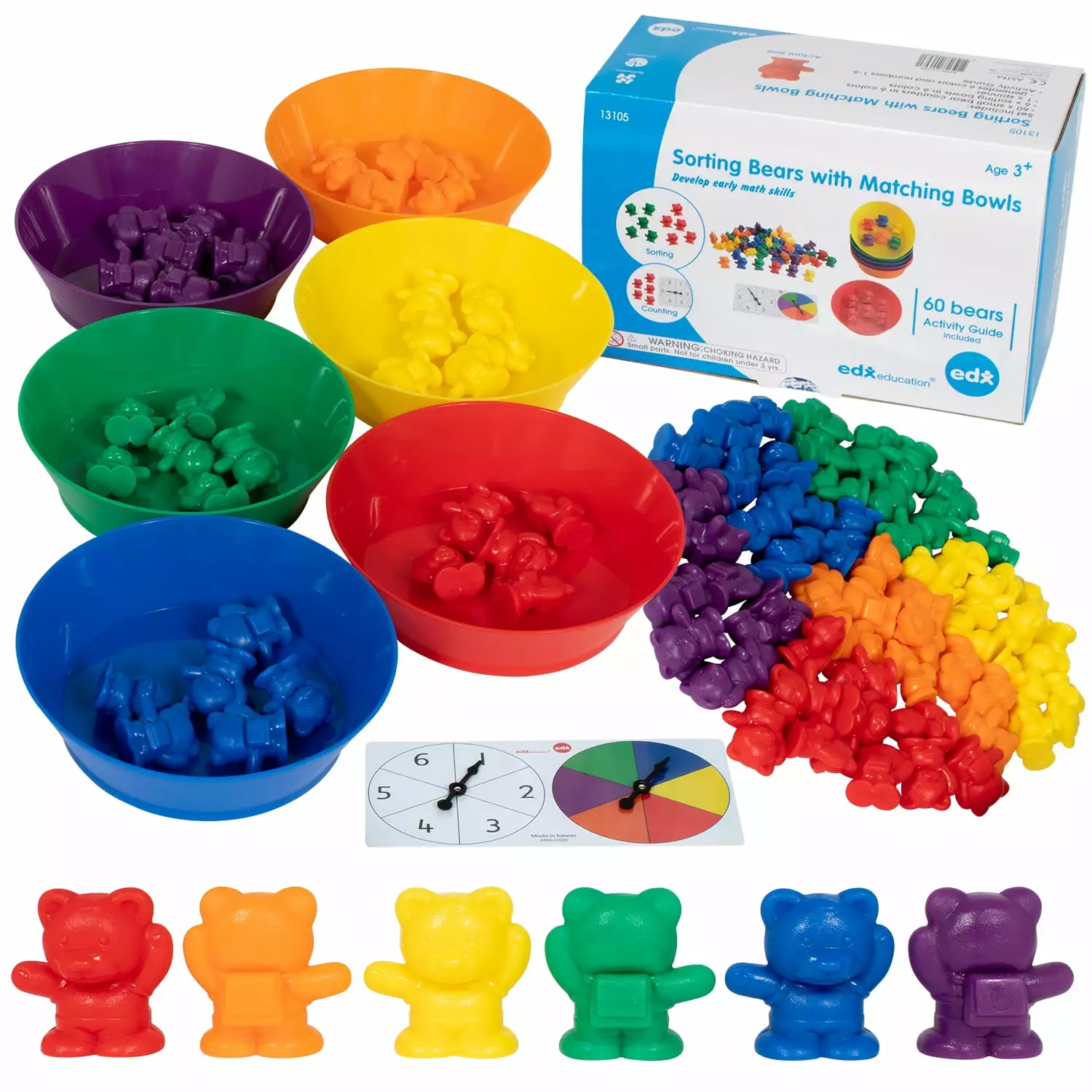 Edx Education Counting Bears with Matching Bowls - 68pc Set