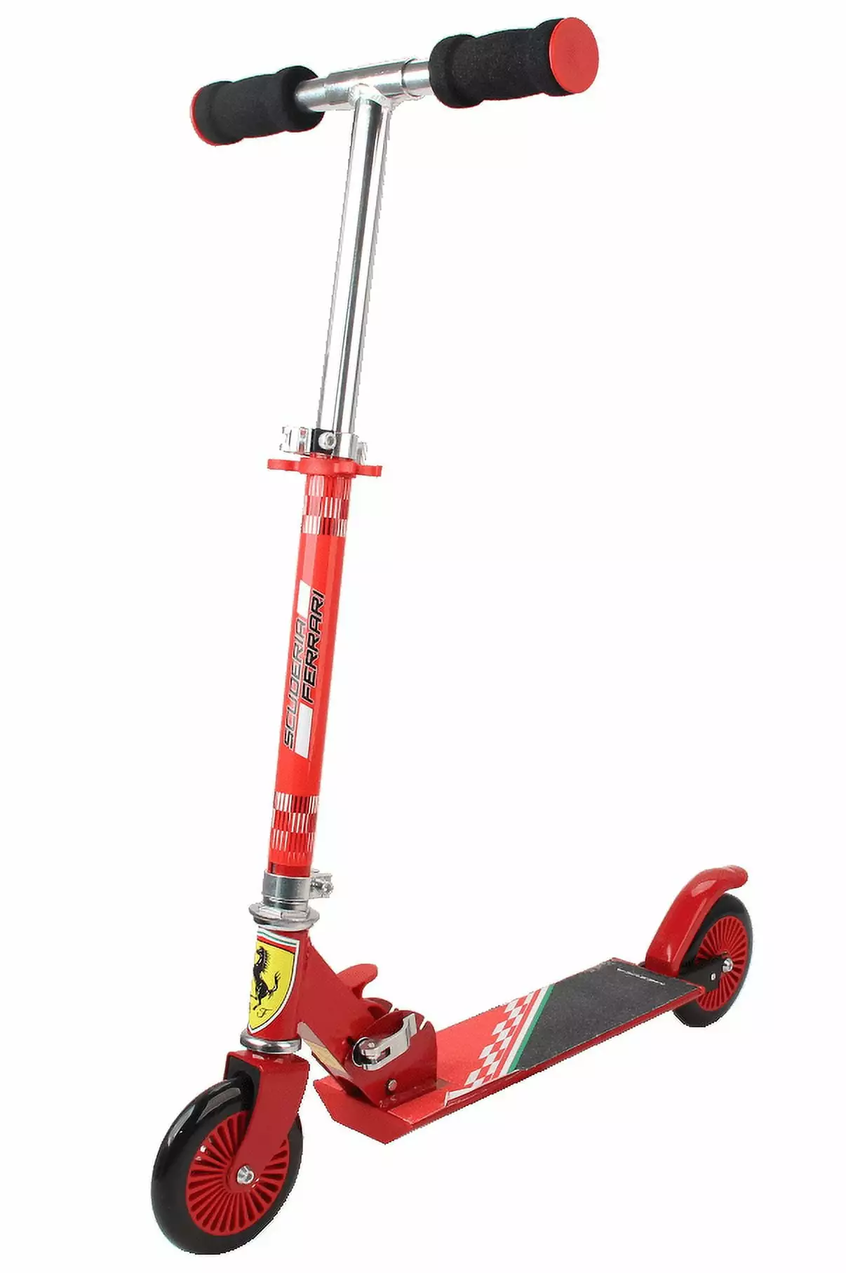 Ferrari Kick-Scooter for Kids. Foldable Scooter Portable Scooter Adjustable Height Kids Scooter for Boys Girls Age 3-10..BLACK