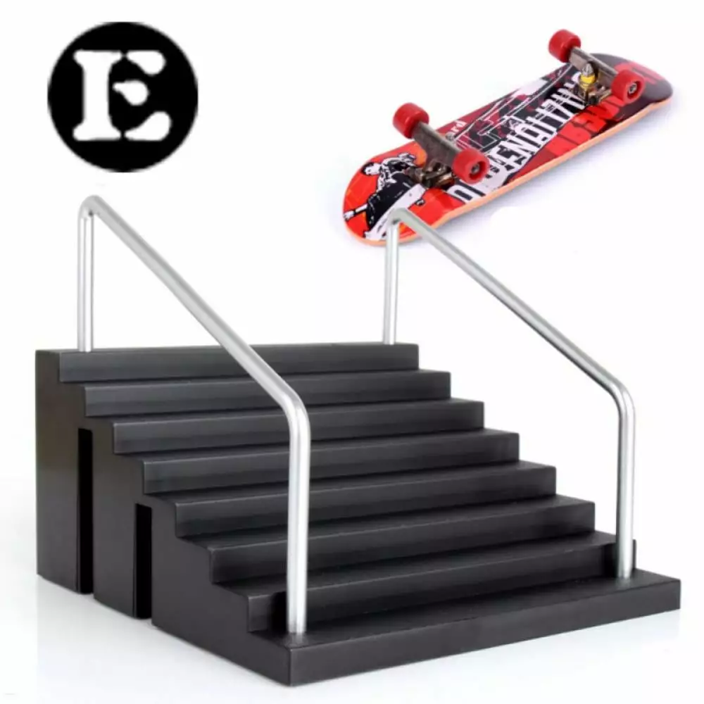 Finger Skating Board with Ramp Parts Training Games Track Fingerboard Toys Gift for Kids Adult