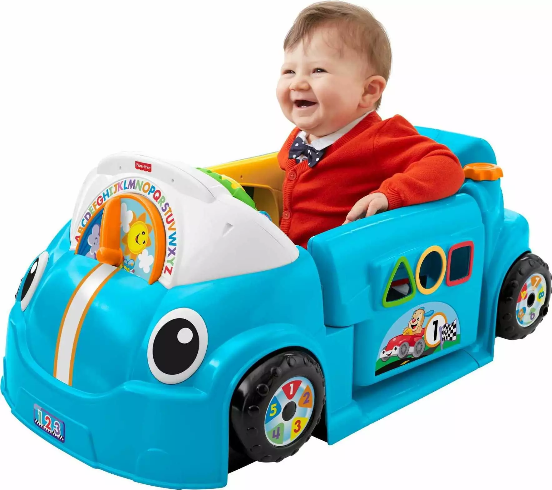 Fisher-Price Laugh & Learn Crawl Around Car. Electronic Learning Toy Activity Center for Baby. Blue