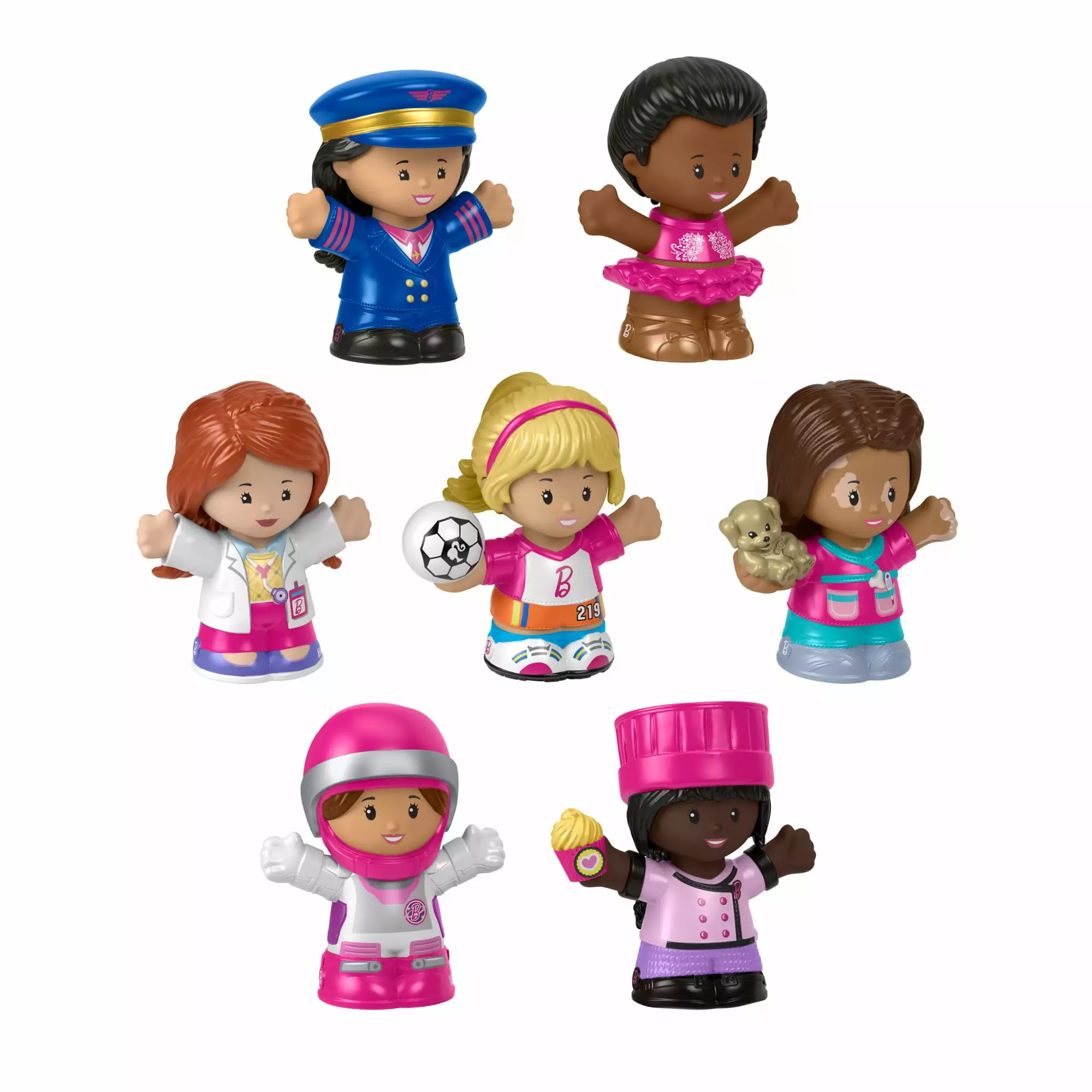 Fisher-Price Little People Barbie You Can Be Anything Figure Pack. 7-Piece Toddler Toy