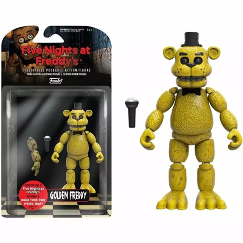 Five Nights at Freddy's FNAF Articulated Action Figure birthday Xmas Gift Gold Freddy