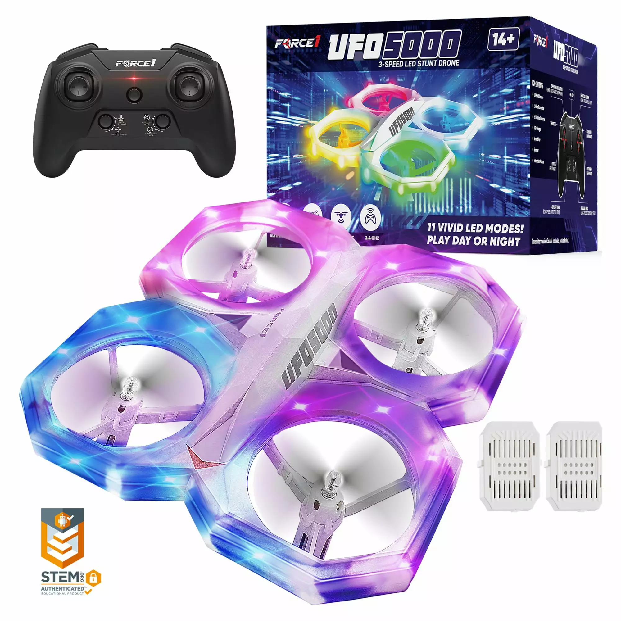 Force1 UFO 5000 Mini Drone Multicolor LED Beginner Drone for Kids