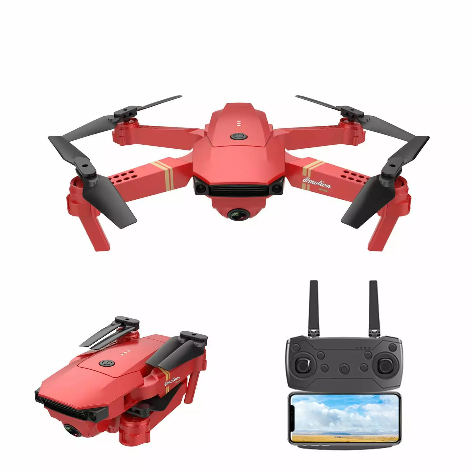 Fridja Drones with Camera for Adults Beginners Kids. Foldable E58 Drone with 4K HD Camera. RC Quadcopter WiFi Live Video. Altitude Hold. Headless Mode. One Key Take Off or Landing. APP Control