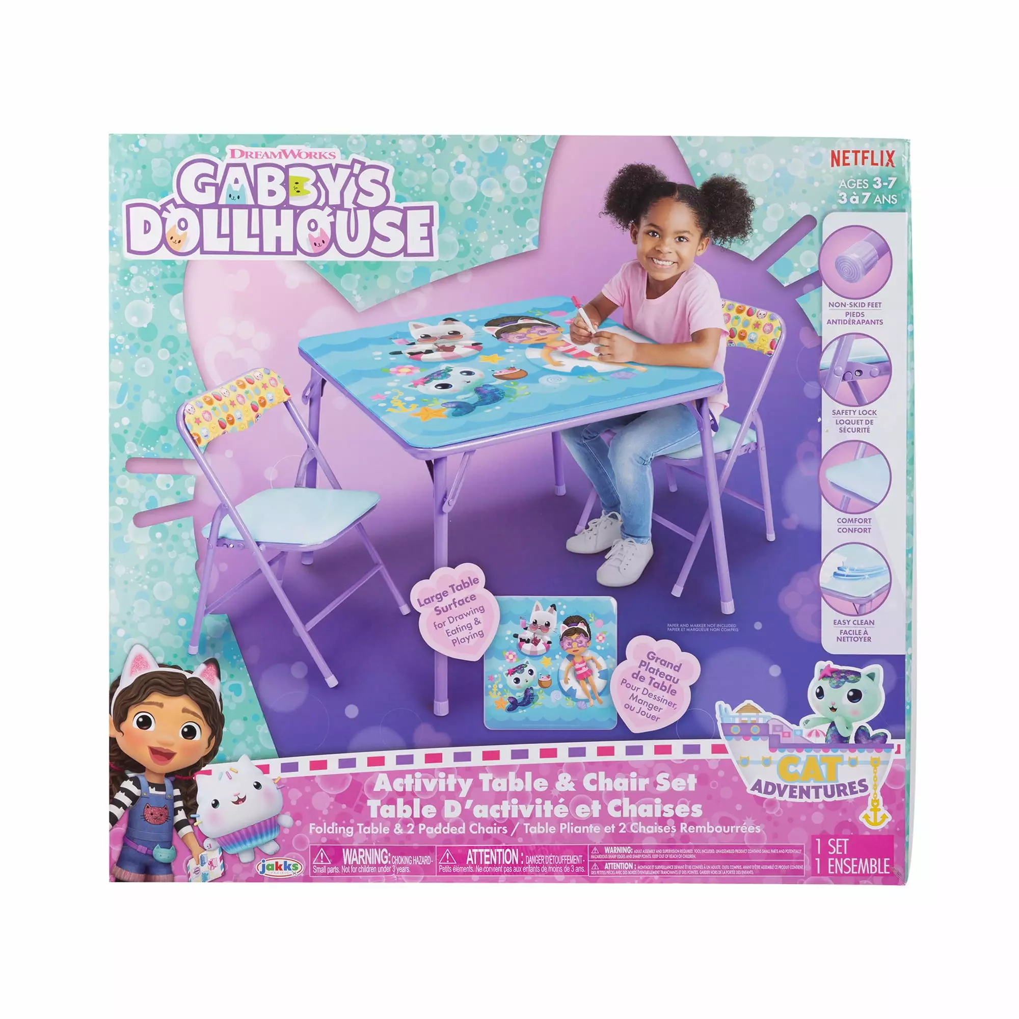 Gabby's Dollhouse Activity Table Purple Color for Age Group 3-7