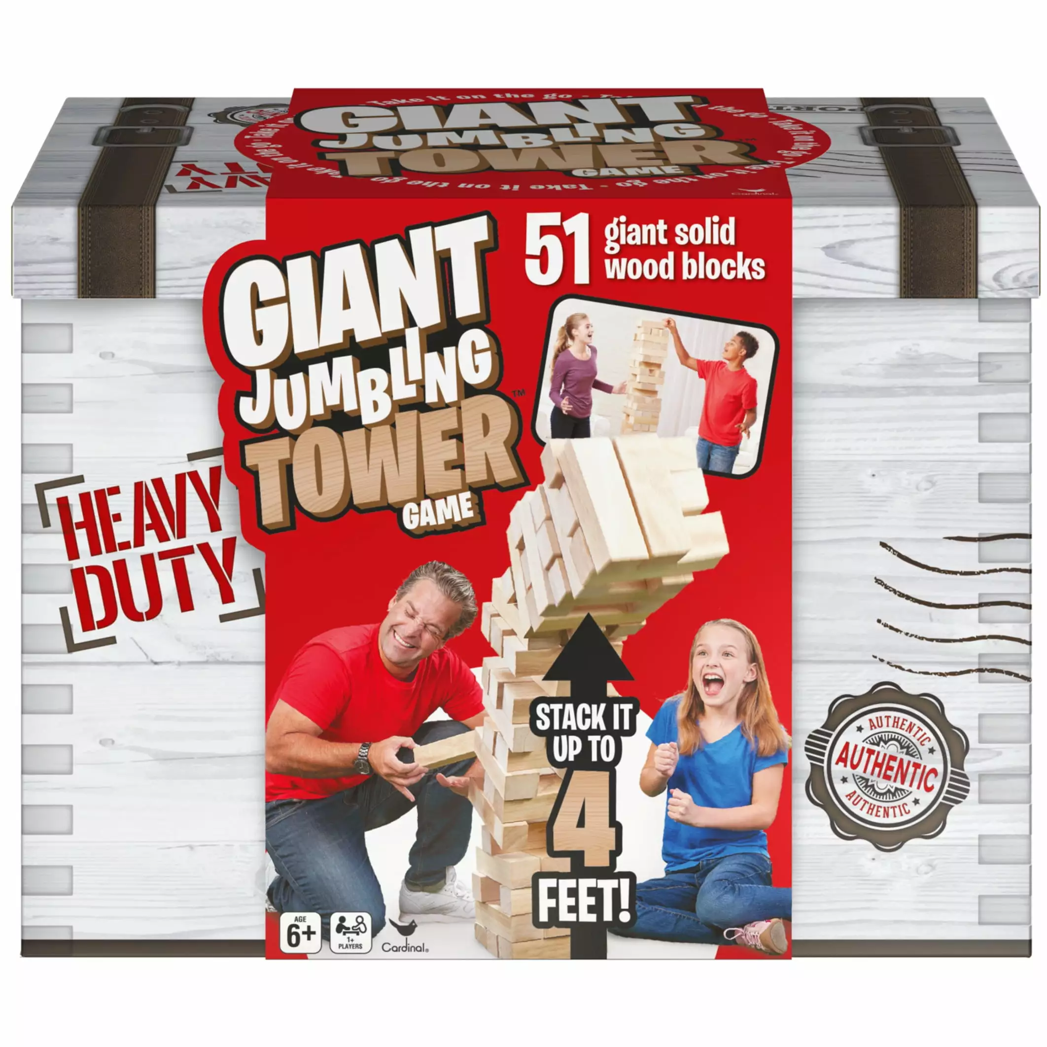 Spin Master Games. Giant Jumbling Tower Party Game with Wood Blocks. for Ages 6+