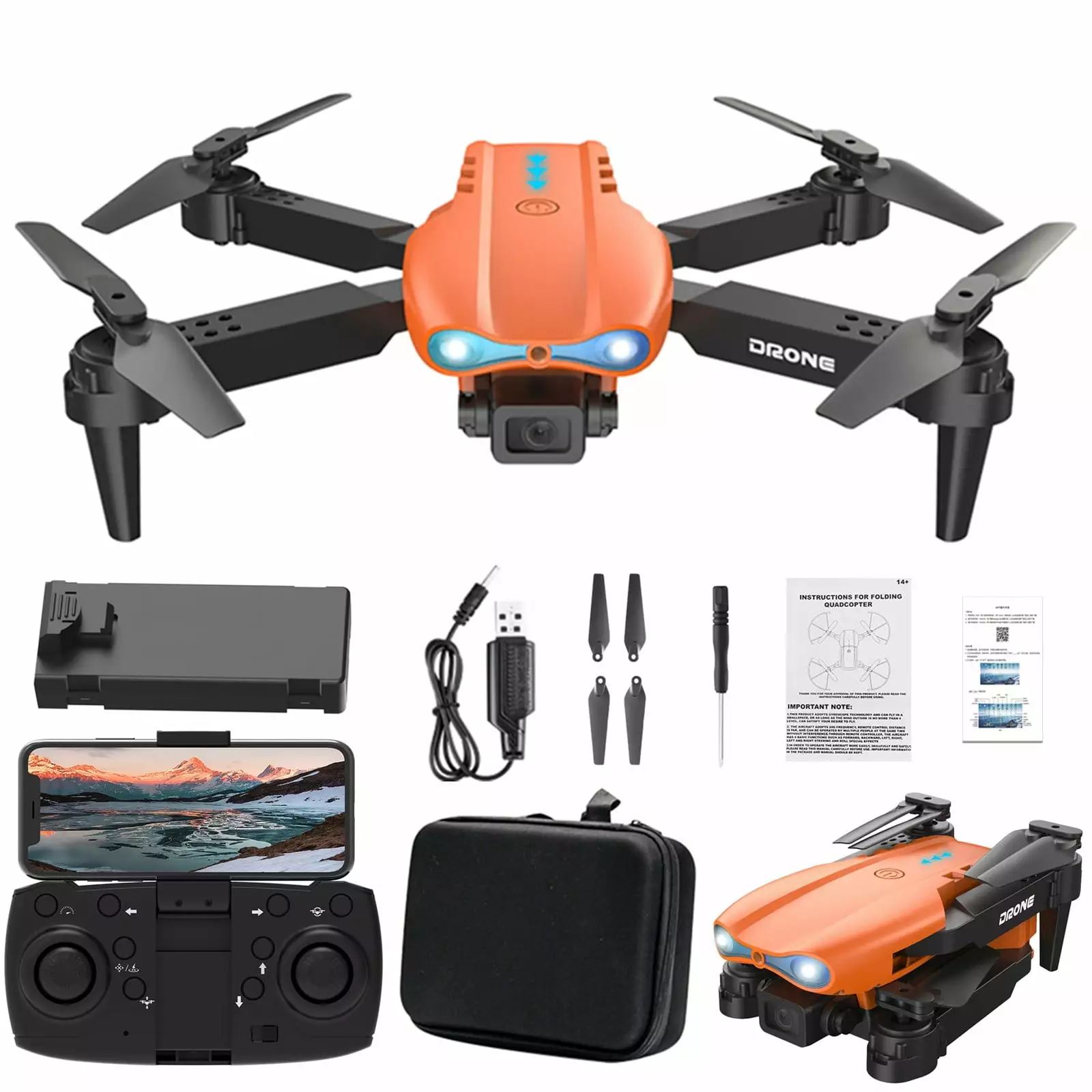 Gifts Up to 65% off Clearance! SRUILUO with Dual 1080P HD FPV Camera Remote Control Toys Gifts for Boys Girls with Altitude Hold Headless Mode Start Speed Adjustment