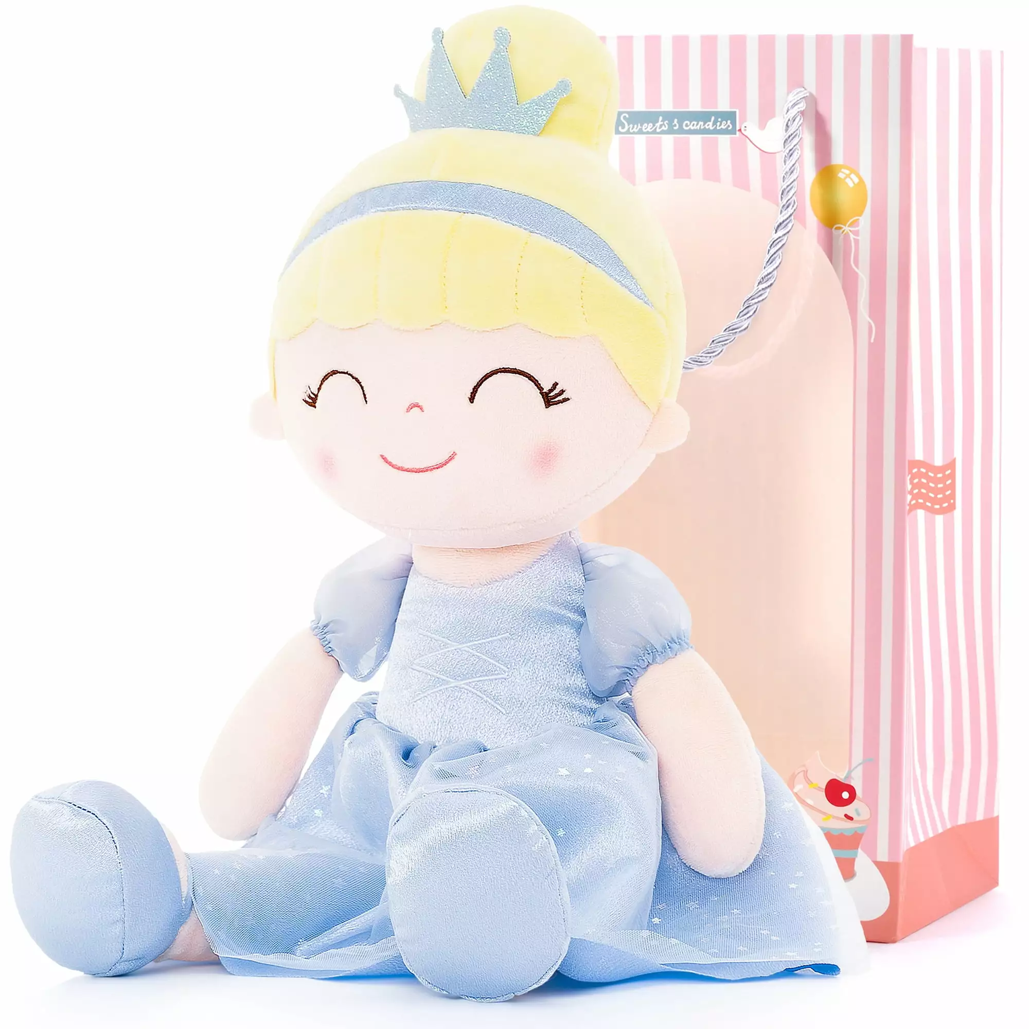 Gloveleya Baby Girl Gifts Plush Dolls Princess Doll Soft Girls Toy Cindy 16 Inches