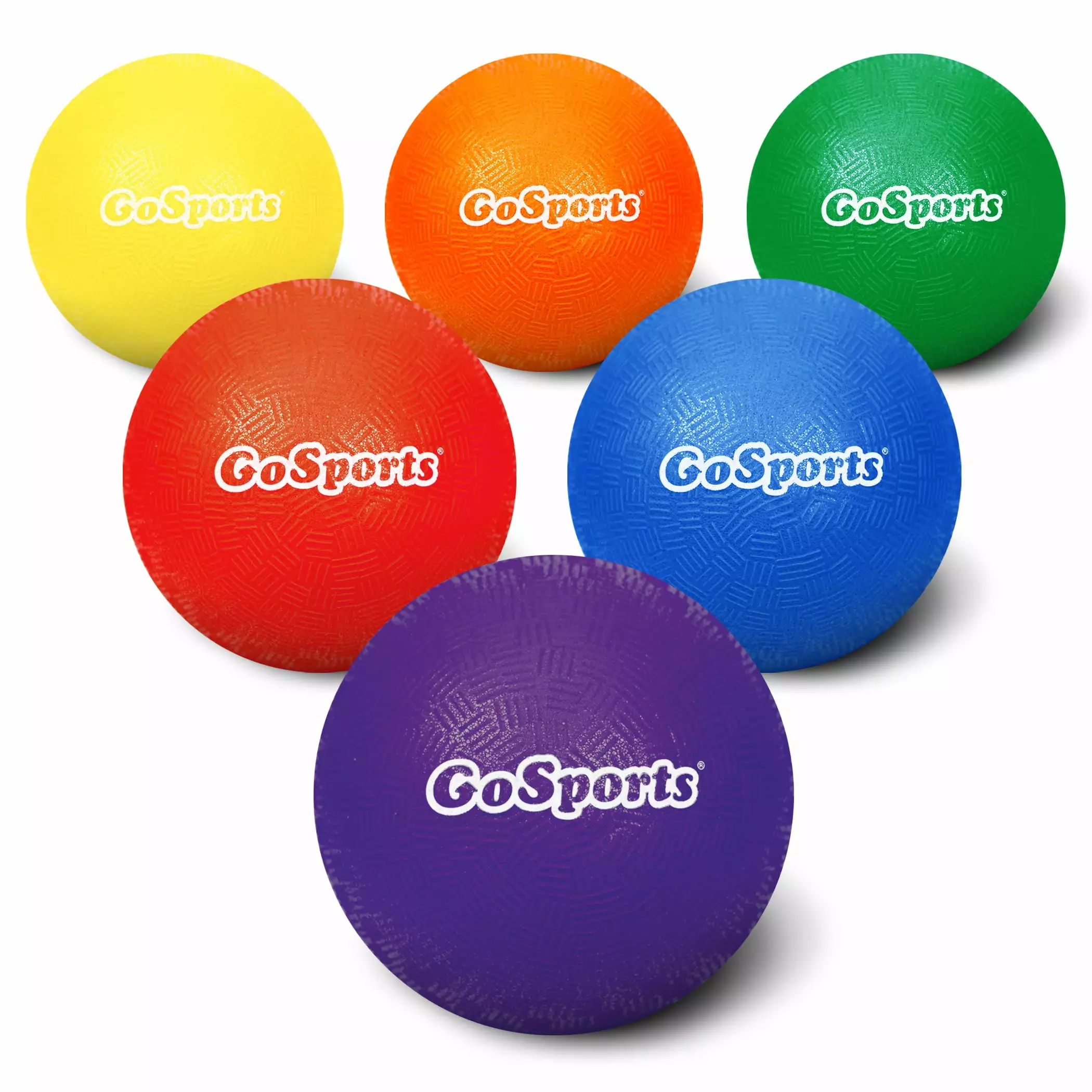 GoSports 5 Inflatable Dodgeball 6 Pack - No Sting Balls - Includes Ball Pump & Mesh Bag