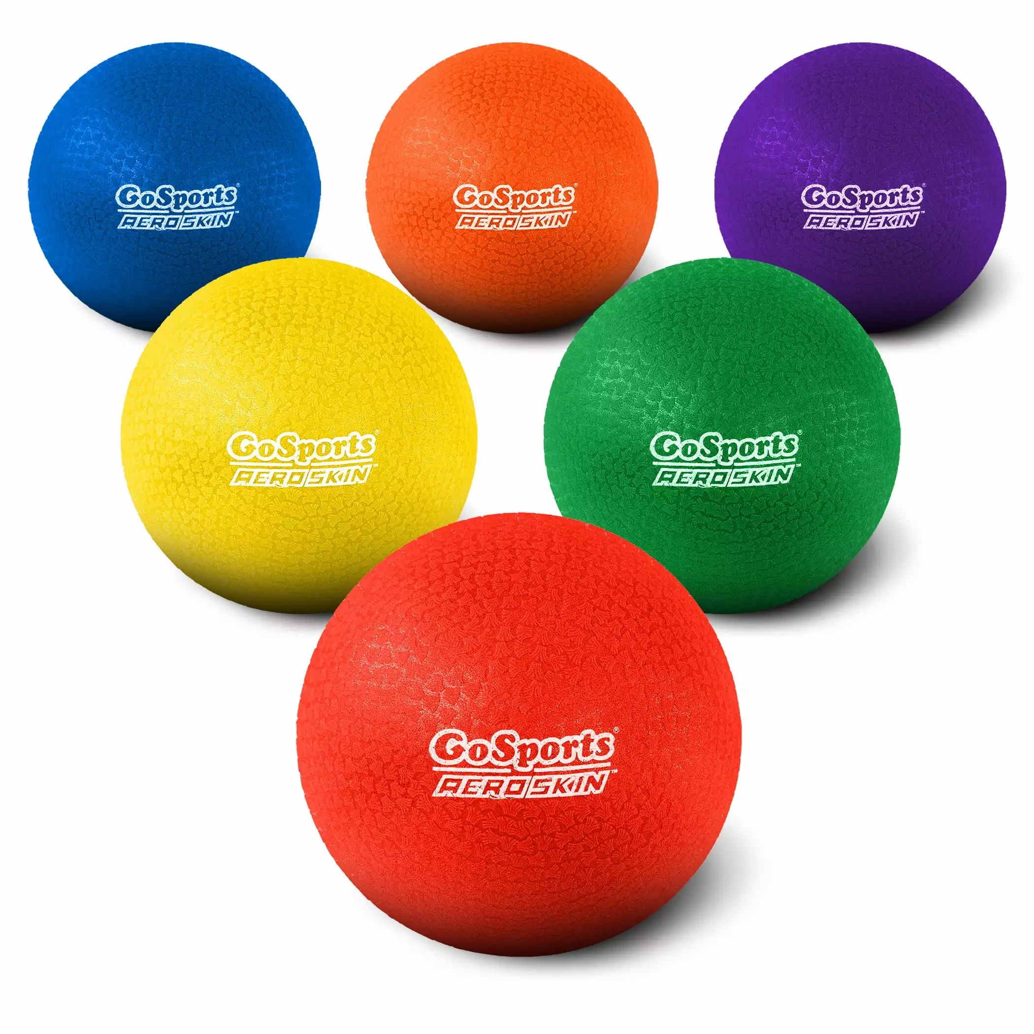 GoSports 8.5 Soft Touch Playground Ball (Set of 6) with Carry Bag and Pump