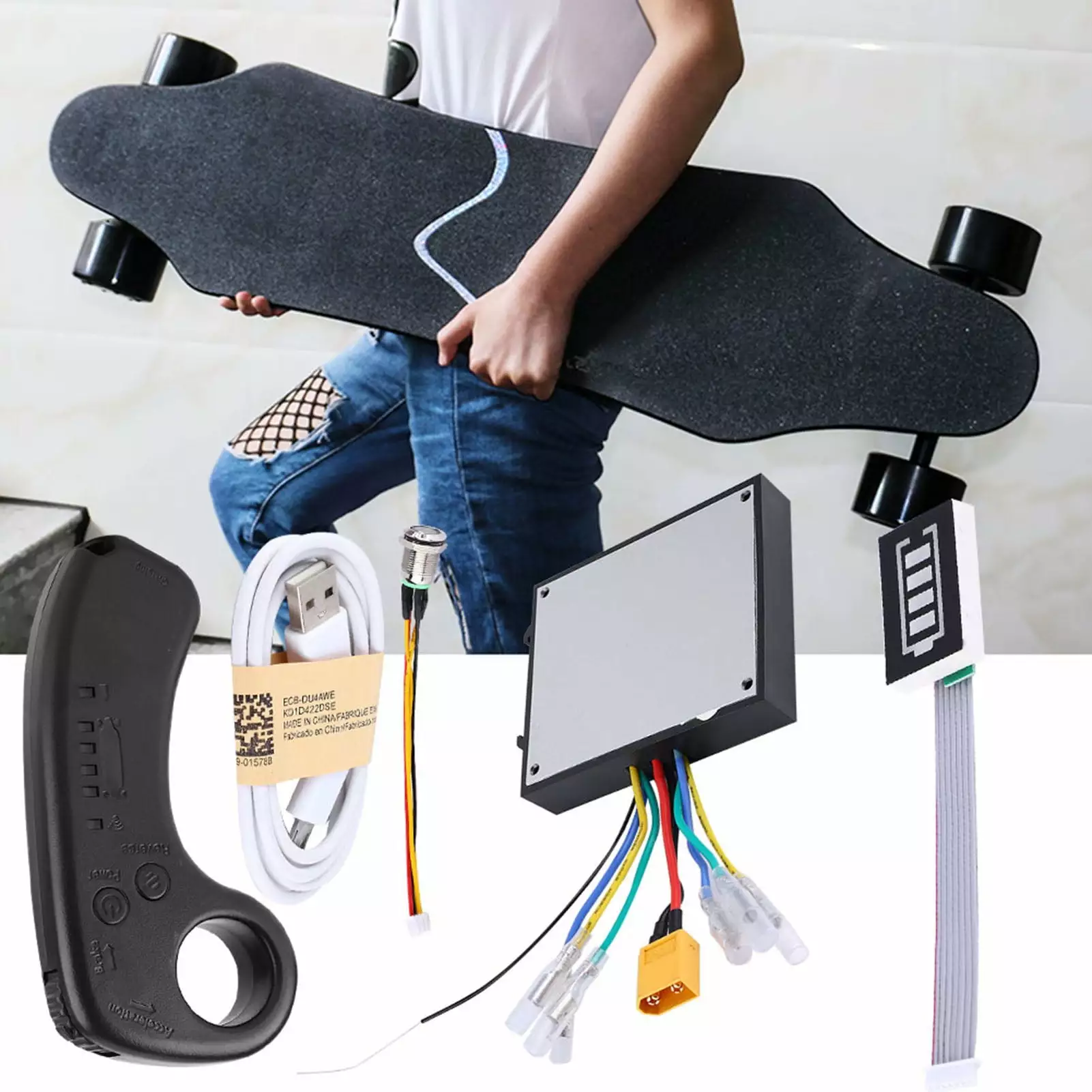 Greensen Electric Skateboard Controller.Electric Skateboard Longboard Dual Drive ESC Substitute Control Mainboard With Remote