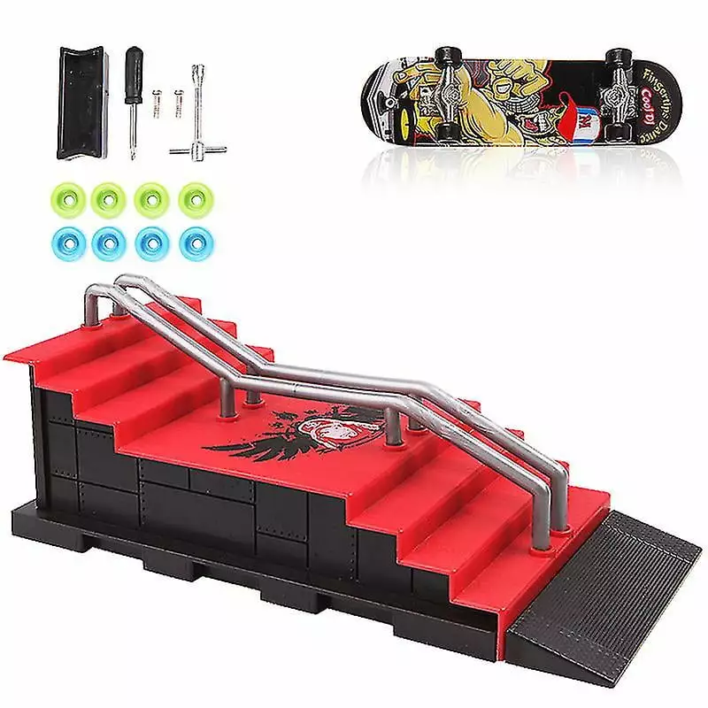 HAOSU Mini Finger Skateboards Skate Park Ramp Parts Deck Sport Game For Kids (Only One Ramp Scene )