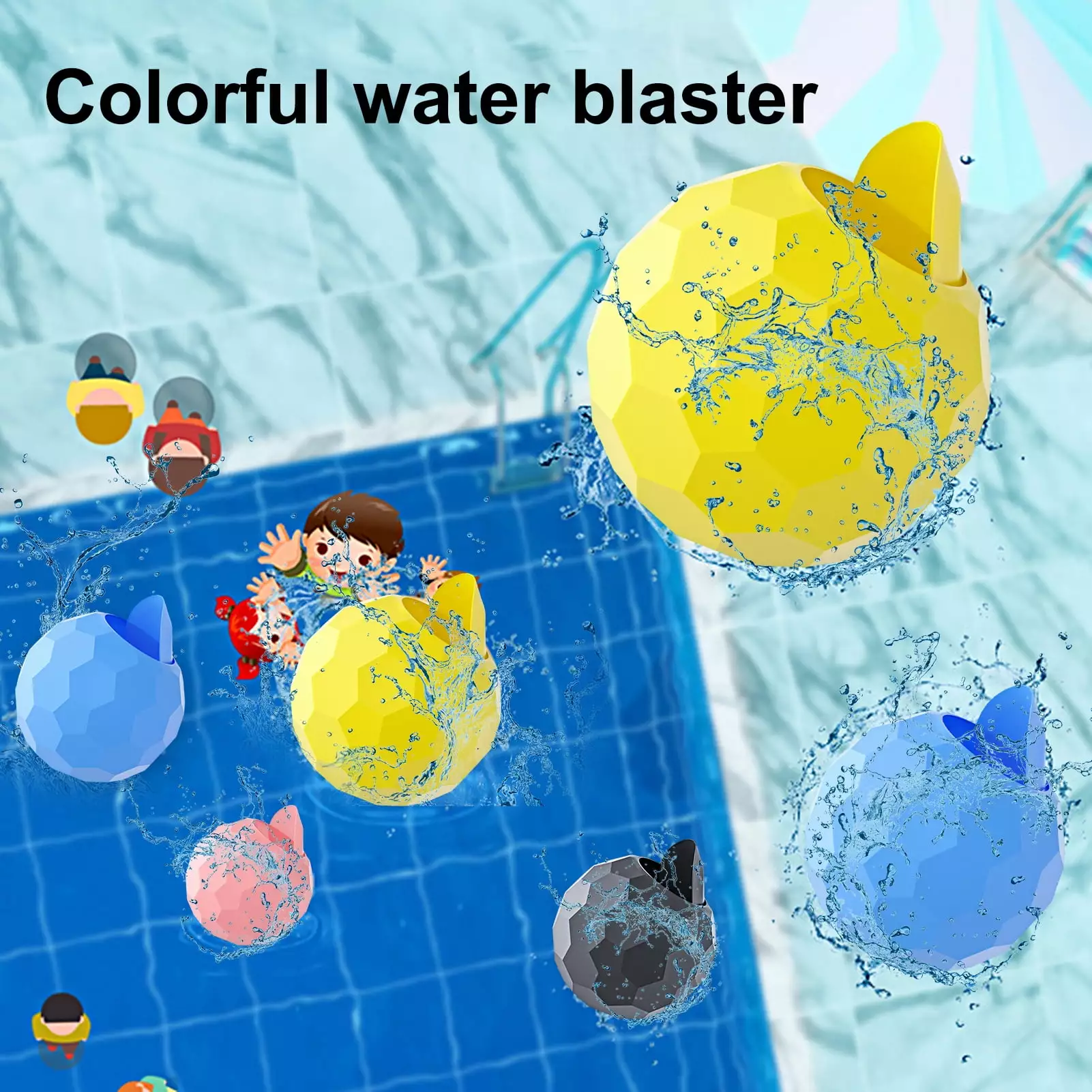 Happy date 12Pcs Reusable Water Balloons Quick Fill Self Sealing. Refillable Water Balls for Kids. Reusable Water Bomb Splash Balls for Pool. Rapid Filling Easy Tying Water Balloon