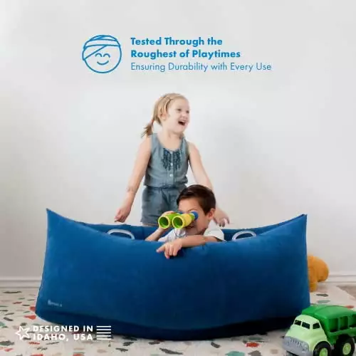 Harkla Hug Sensory Chair 60 - Inflatable Sensory Pod for Kids- Sensory Toys for Autistic Children- Therapeutic Compression ADHD Toys | Kids 6 to 12 | Pea Pod and Air Pump