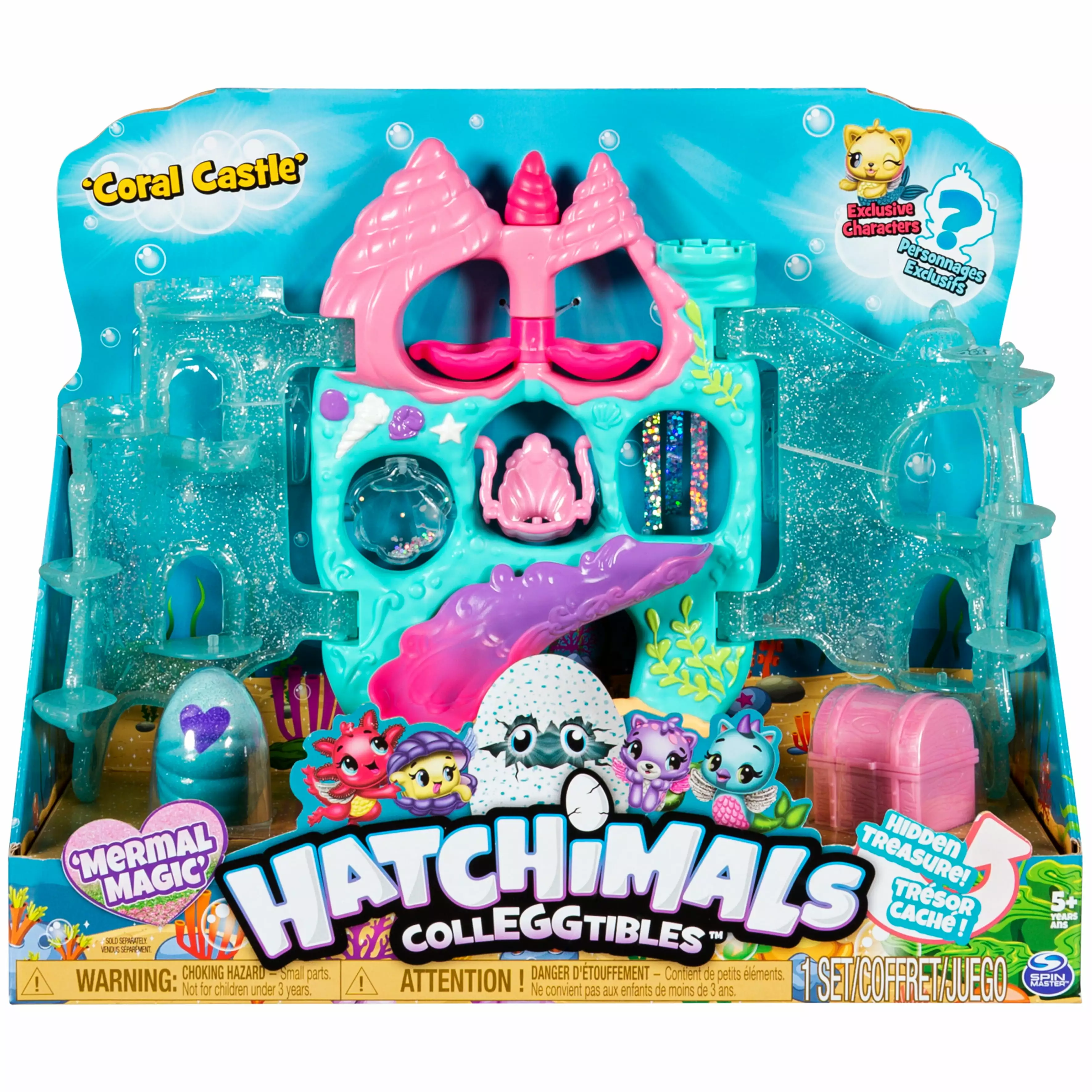 Hatchimals CollEGGtibles. Coral Castle Fold Open Playset for Ages 5 and up