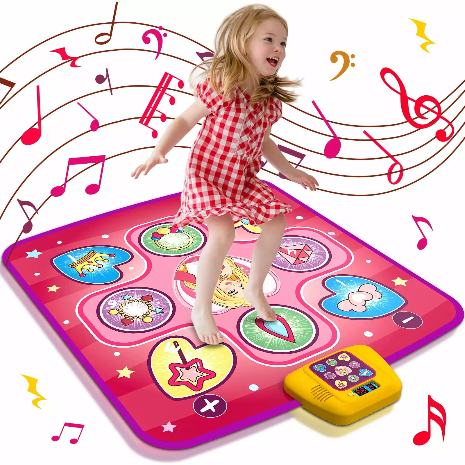 Hot Bee Dance Mat for Kids. 5 Modes Dance Pad Musical Educational Toy Christmas Birthday Gifts for Little Girls Boys Aged 3-12 Year Old