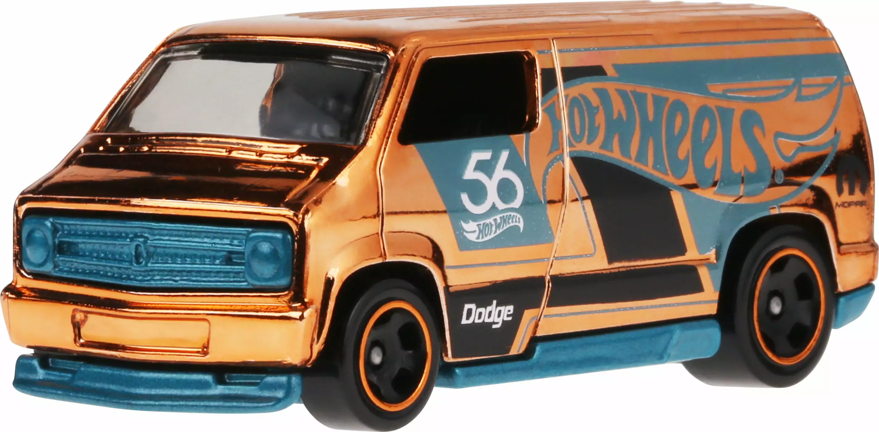 Hot Wheels 1:64 Scale Die-Cast Toy Car or Truck with Turquoise- & Copper-Colored Deco (Styles May Vary)