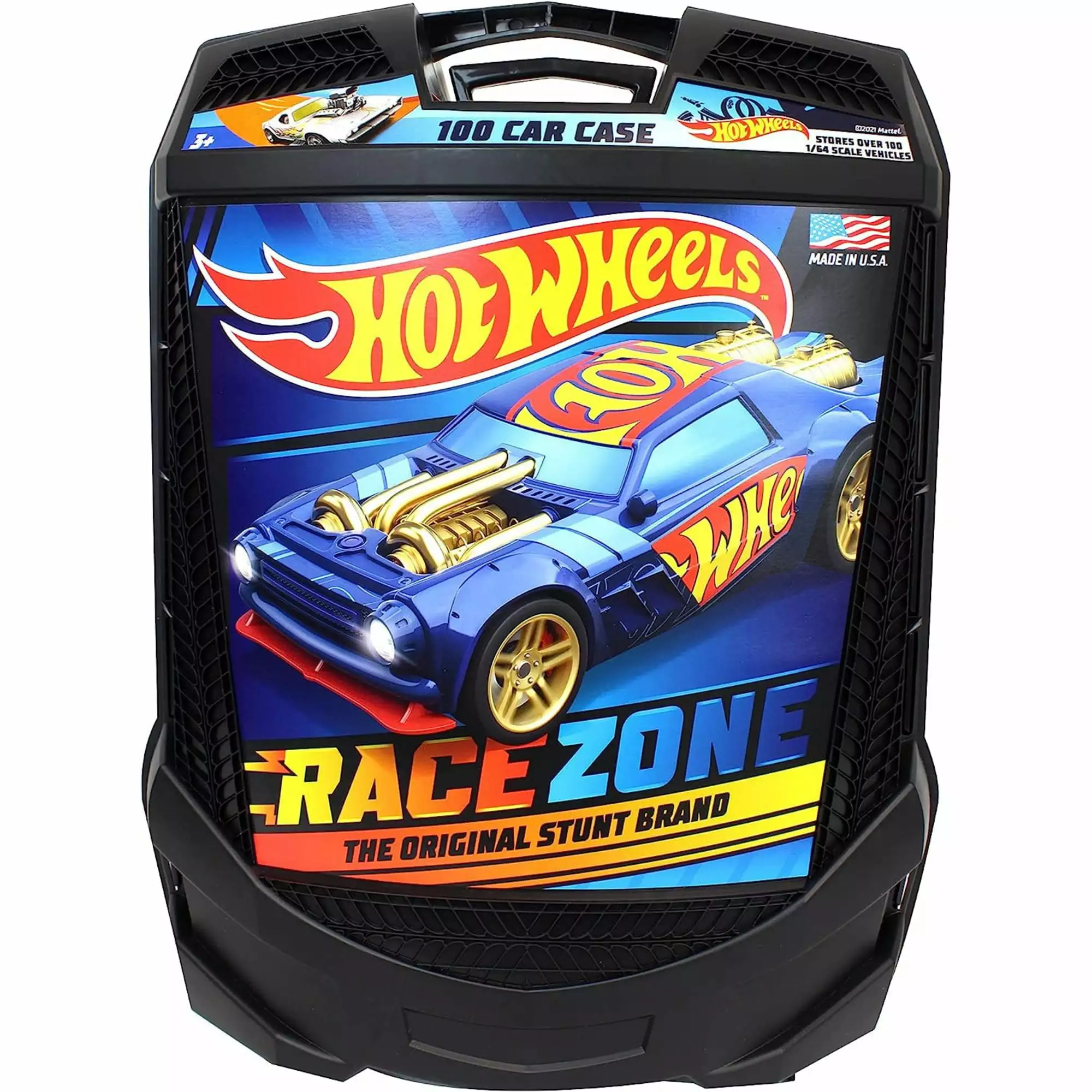 Hot Wheels 100-Car. Rolling Storage Case with Retractable Handle