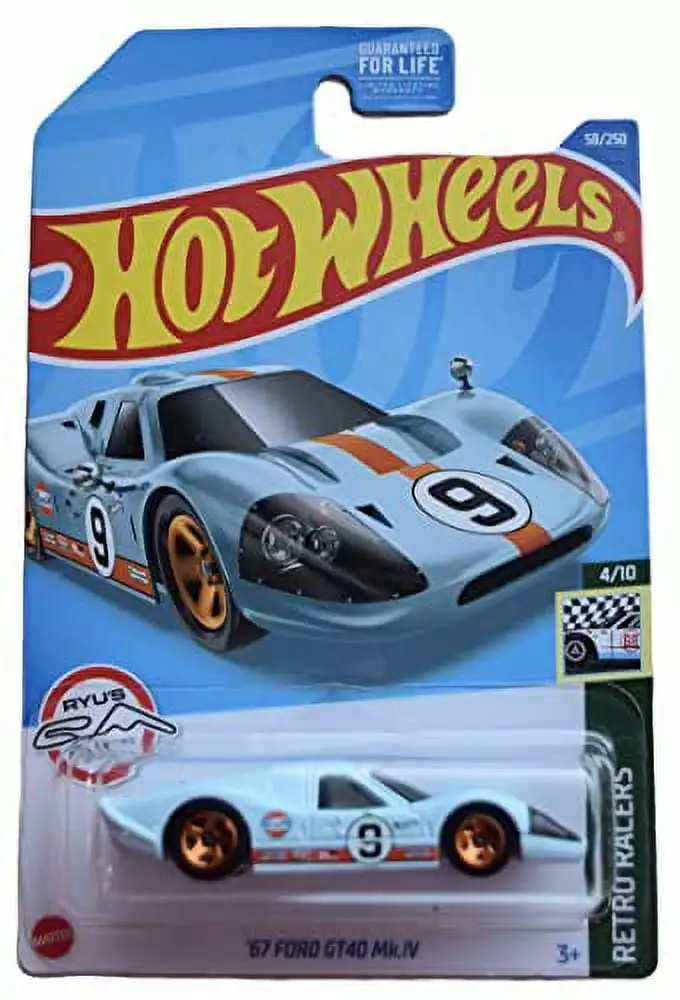 Hot Wheels '67 Ford GT40 Mk.IV (Light Blue) 2022 Retro Racers