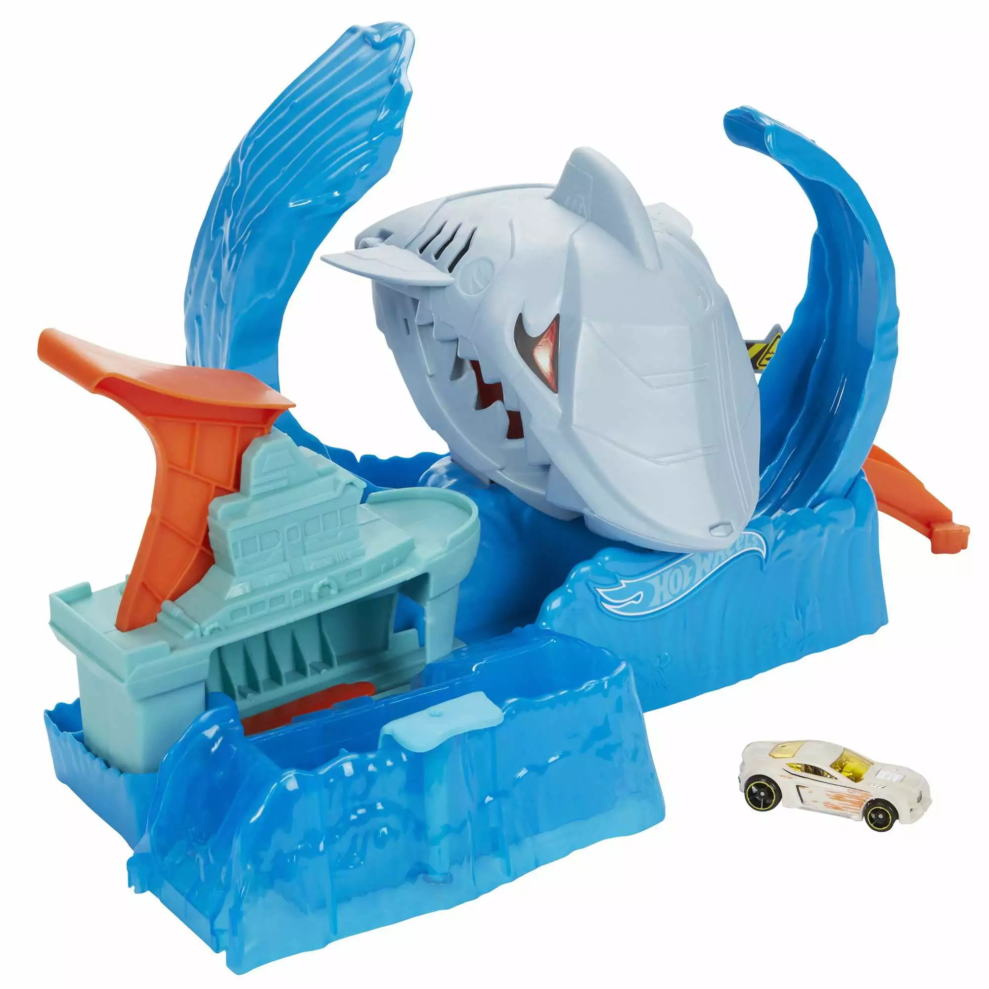 Hot Wheels City Color Changing Robot Shark Playset. Children Ages 3 and Older