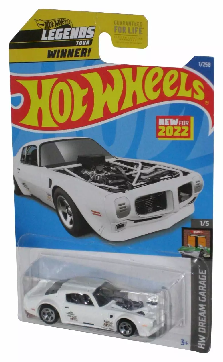 Hot Wheels HW Dream Garage 1/5 (2022) White 1970 Pontiac Firebird Toy Car 1/250