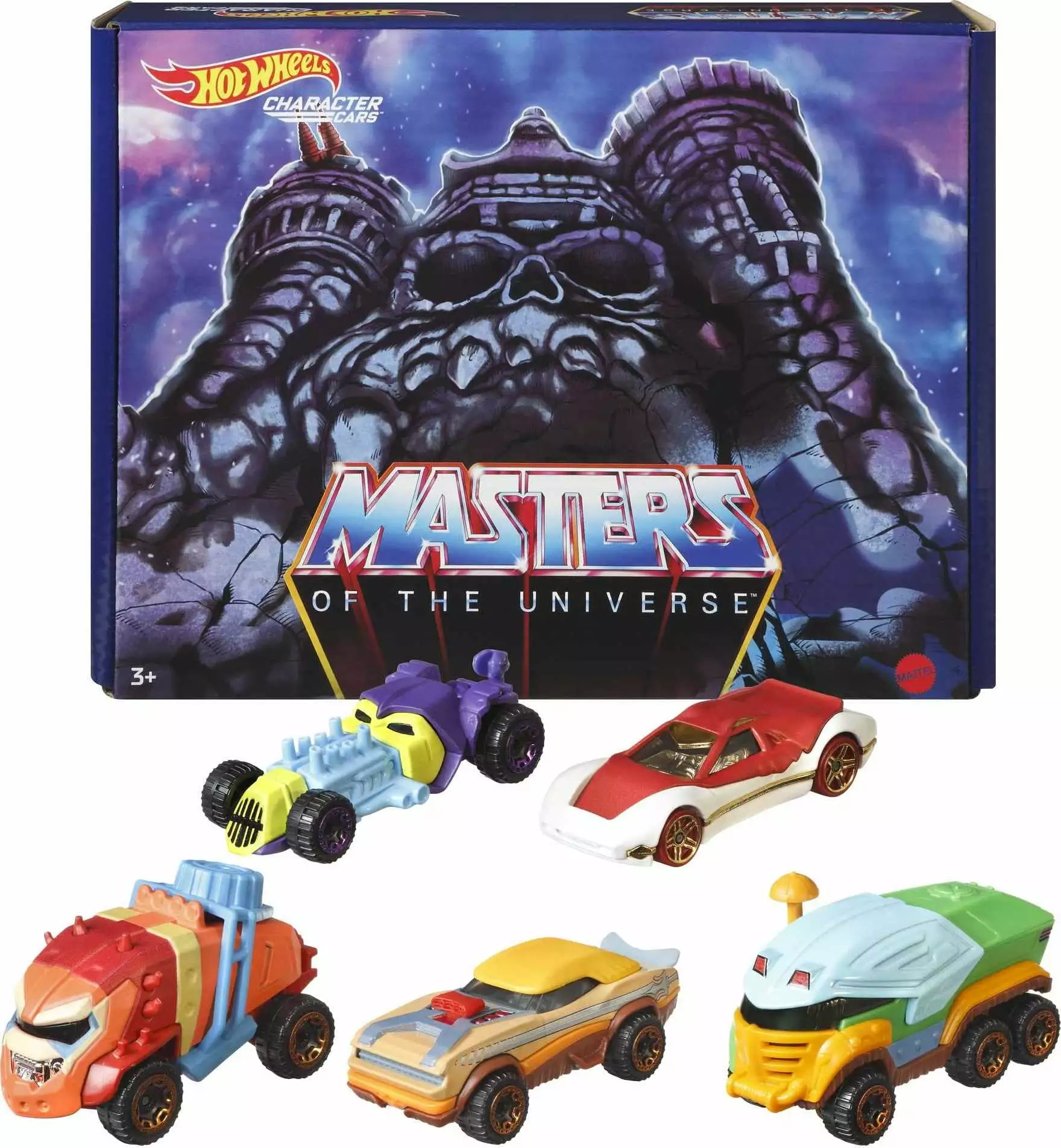 Hot Wheels Masters of the Universe Character Cars 5-Pack. Set of 5 1:64 Scale Toy Cars