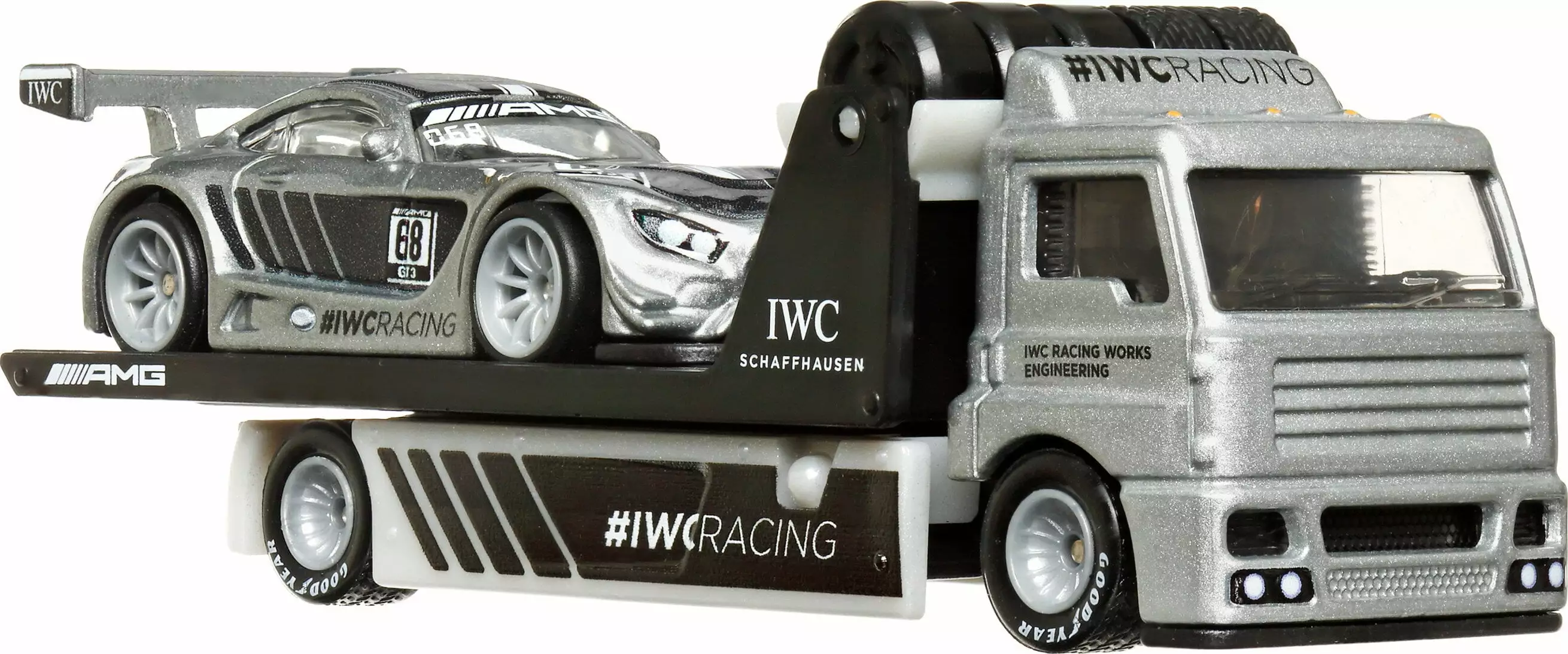 Hot Wheels Team Transport Truck & Race Car. Gift for Racing Collectors