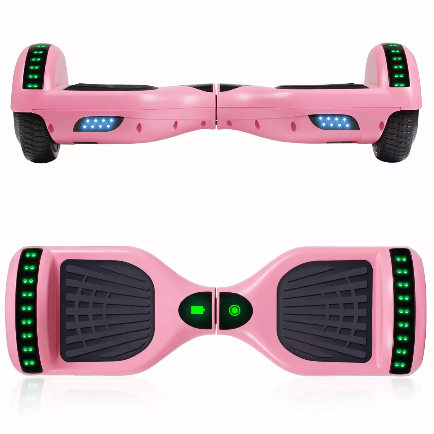 Hoverboard Offroad All Terrain Flash Wheel Self Balancing Hoverboards with Bluetooth Speaker. Certified Best Gift for Kids and Adults.(All pink)