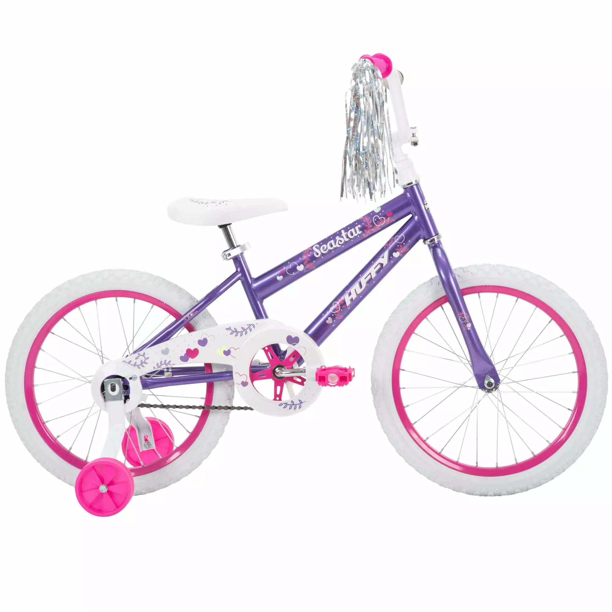 Huffy 18 in. Sea Star Kids Bike for Girls Ages 4 and up.Child. Metallic Purple